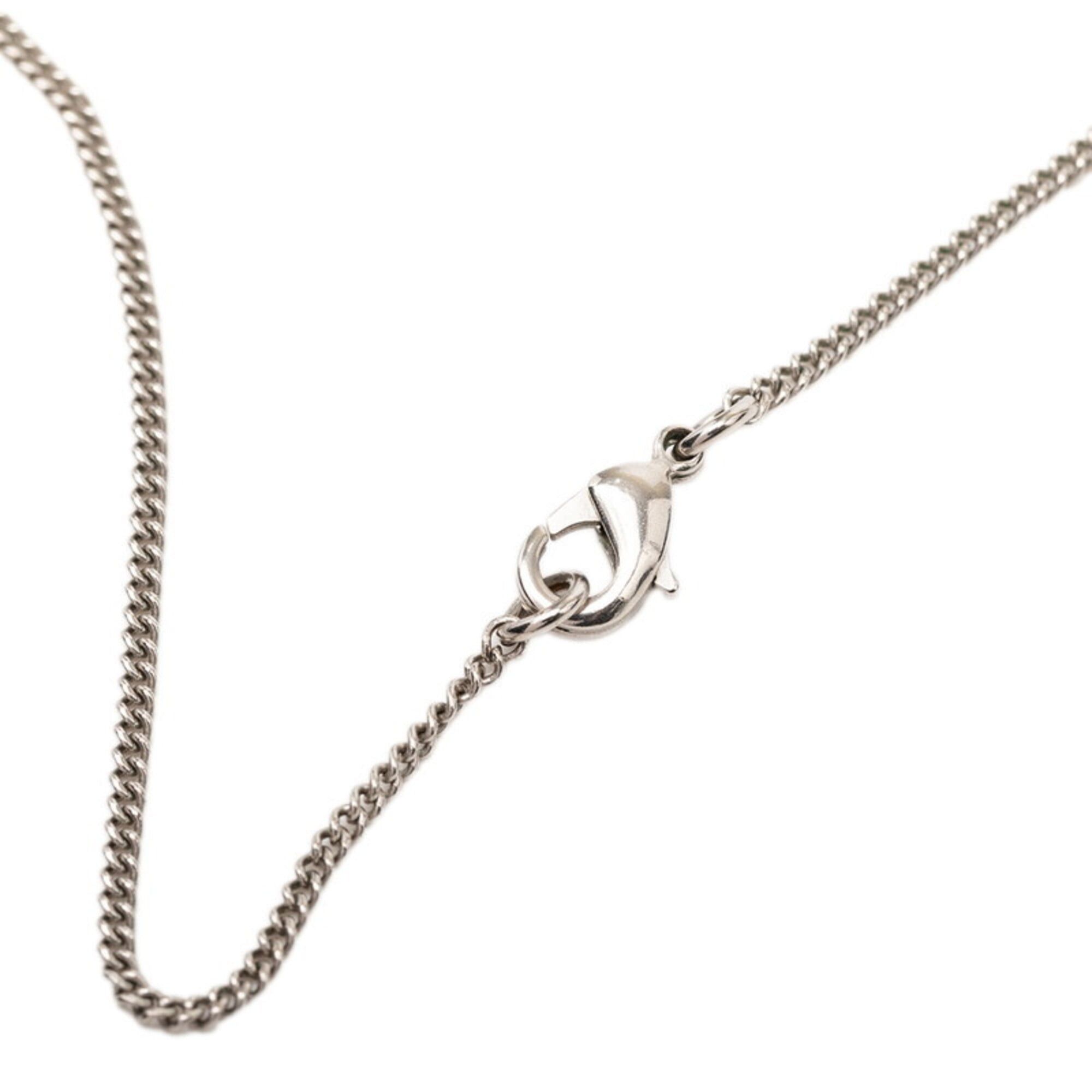 Chanel Chanel Coco Mark Flower Chain Pendant Necklace B16V Silver Metal Rhinestone Women's CHANEL Size ONE SIZE - 4 Thumbnail