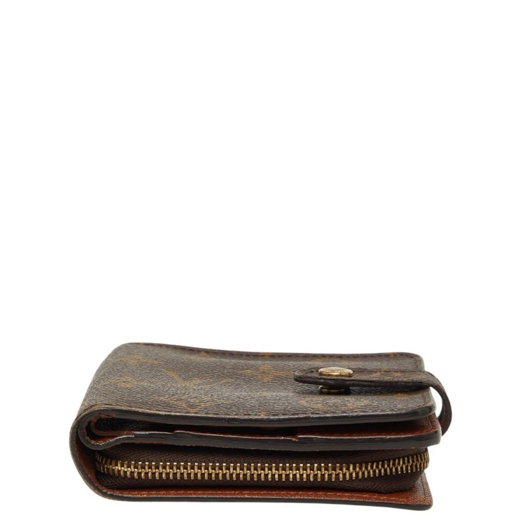Louis Vuitton Louis Vuitton Monogram Compact Zip Bi-fold Wallet M61667 Brown Leather Women's LOUIS VUITTON Size ONE SIZE - 3 Thumbnail