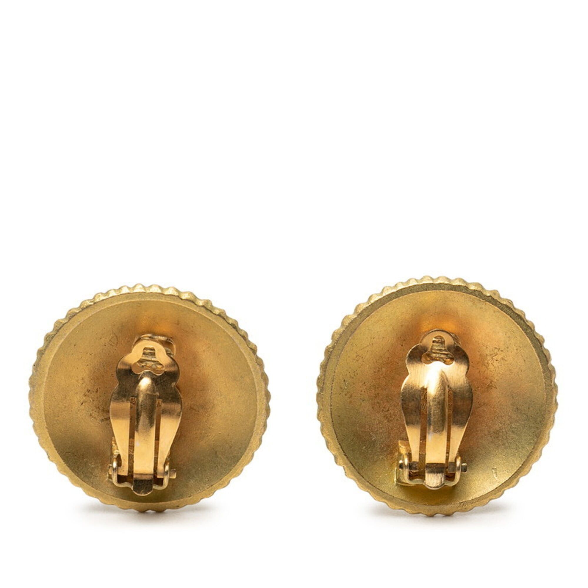Chanel Chanel Round Earrings, 94P Engraving, Vintage Gold Plated, Women's CHANEL Size ONE SIZE - 2 Thumbnail