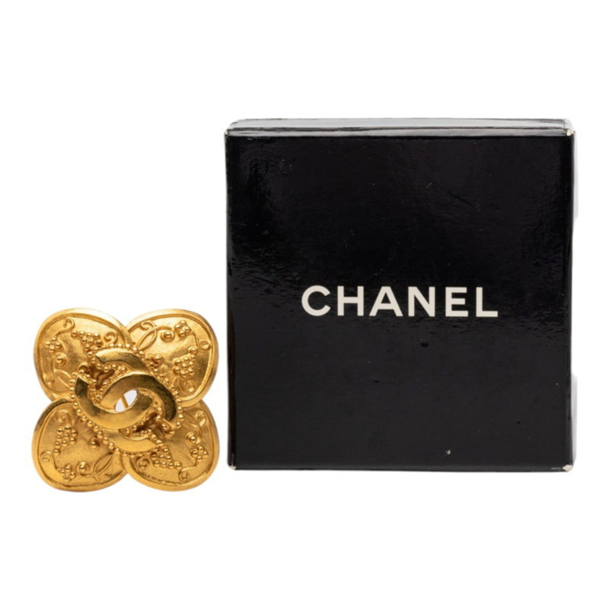 Chanel Chanel Coco Mark Vintage Brooch, Gold Plated, Women's CHANEL Size ONE SIZE - 4 Thumbnail