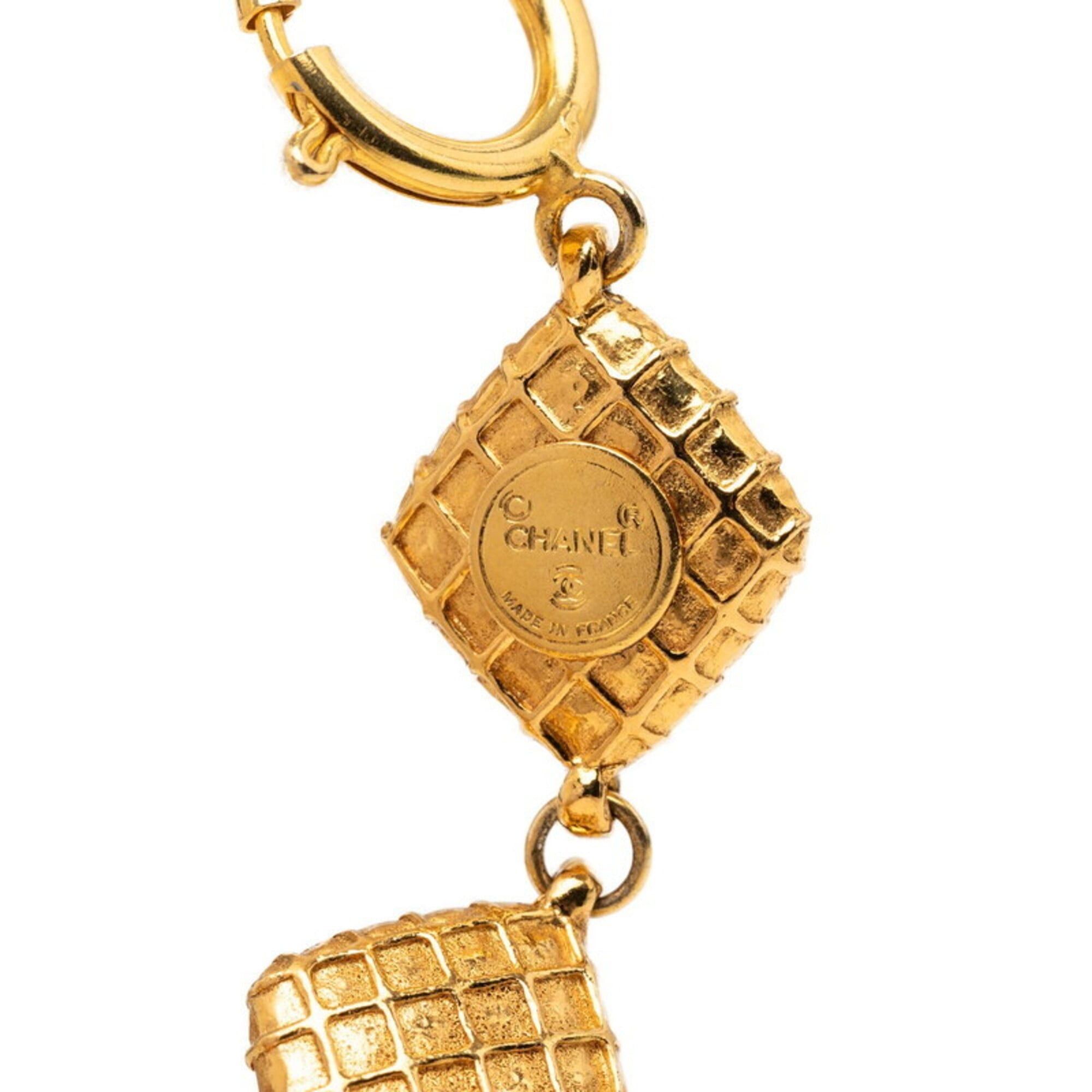 Chanel Chanel Diamond Motif Rhombus Bean Necklace Choker Gold Plated Women's CHANEL Size ONE SIZE - 5 Thumbnail