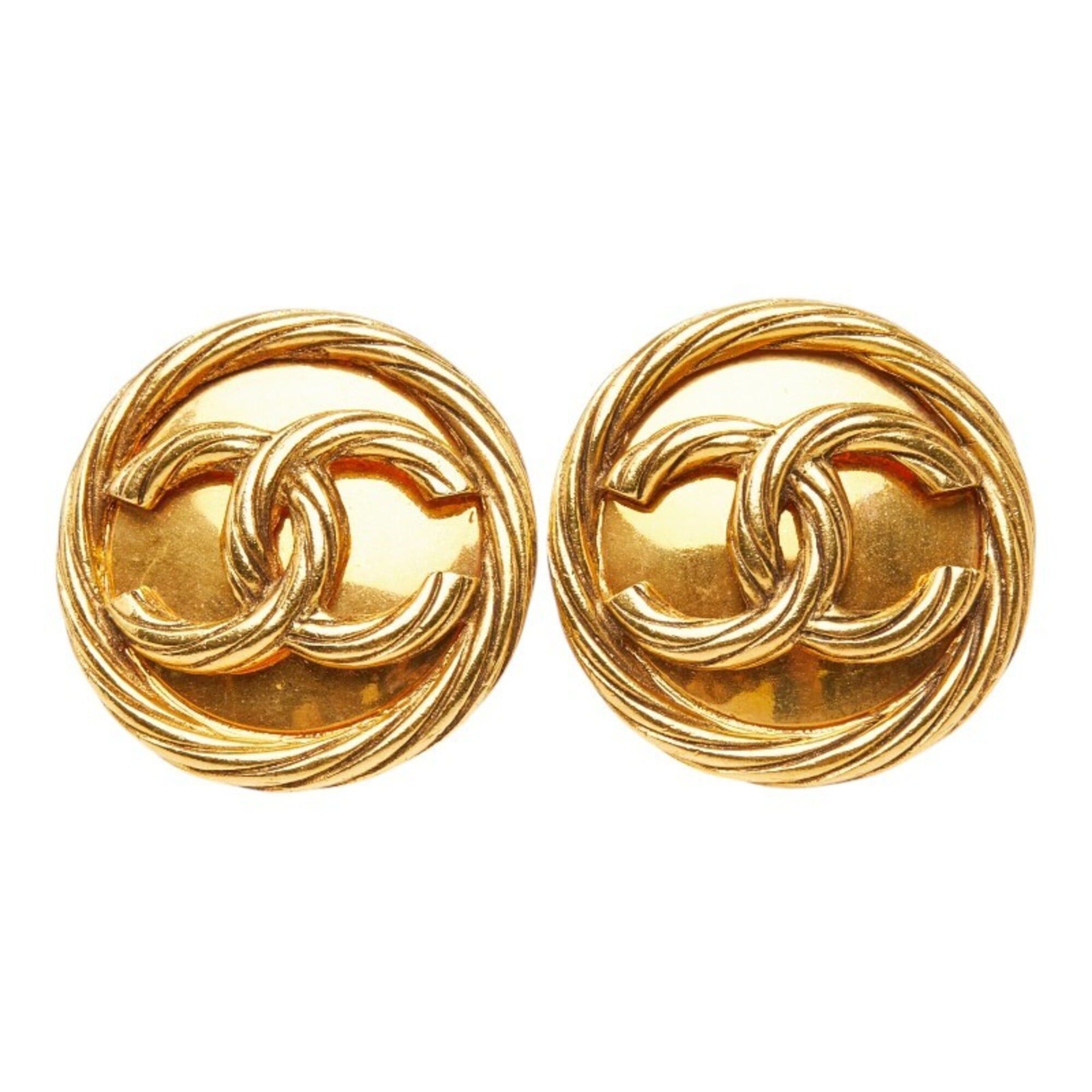 Chanel Chanel Coco Mark Vintage Earrings, Gold Plated, Women's CHANEL Size ONE SIZE - 2 Thumbnail