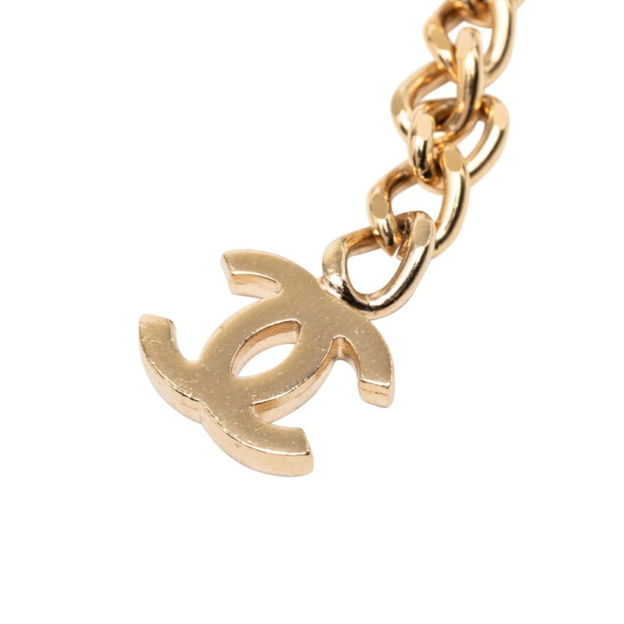 Chanel Chanel Coco Mark COCO Logo Chain Belt 02P Gold Plated Rhinestone Women's CHANEL Size ONE SIZE - 4 Thumbnail
