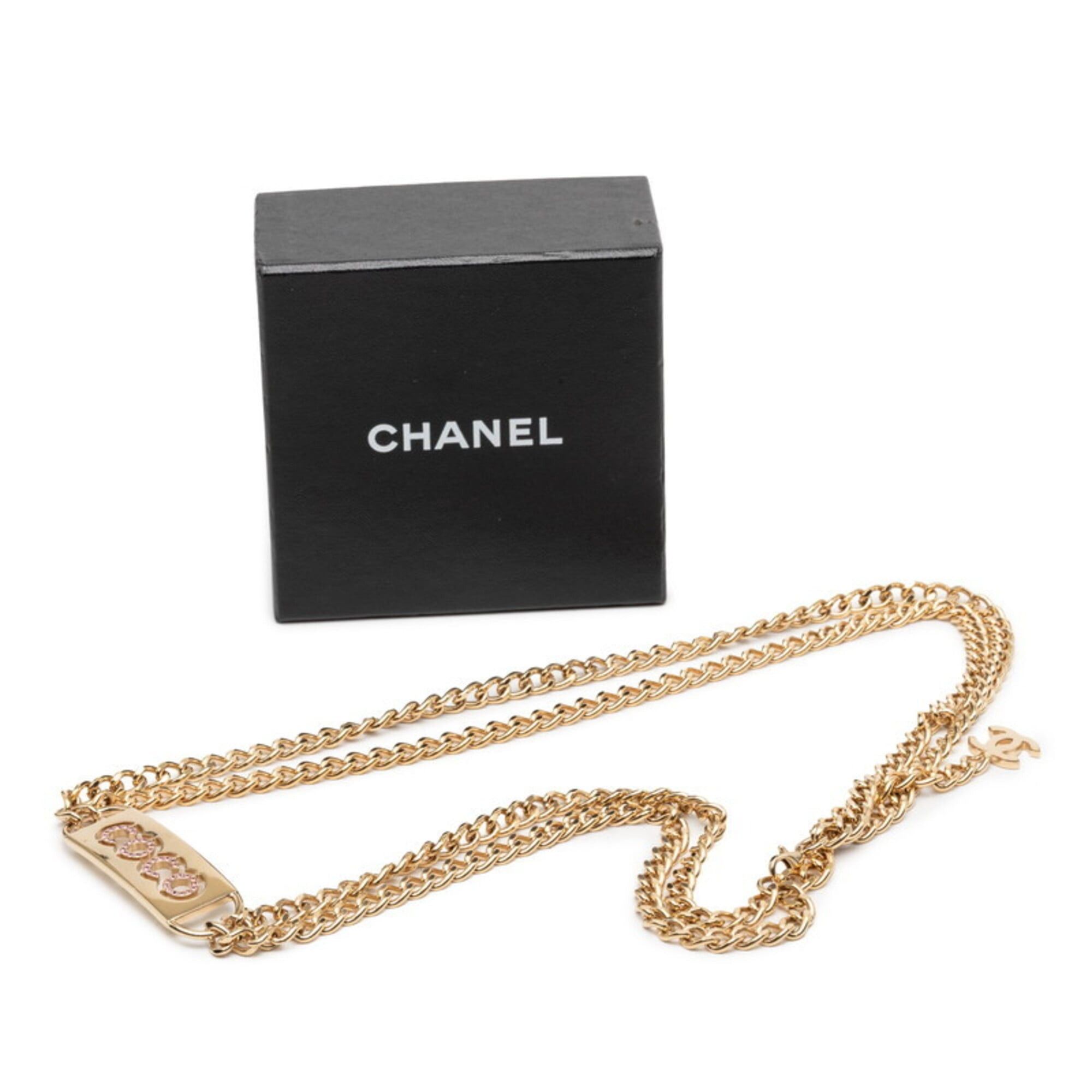 Chanel Chanel Coco Mark COCO Logo Chain Belt 02P Gold Plated Rhinestone Women's CHANEL Size ONE SIZE - 5 Thumbnail