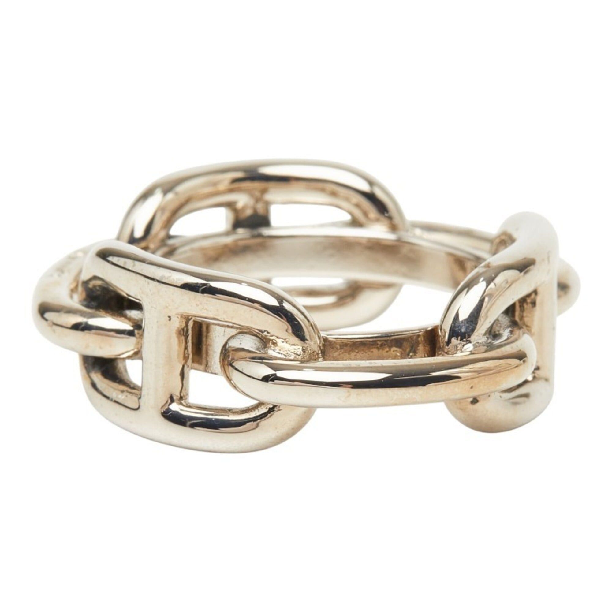 Hermes Hermes Lucadet Chaine d'Ancre Scarf Muffler Ring Silver Metal Women's HERMES Size ONE SIZE - 3 Thumbnail