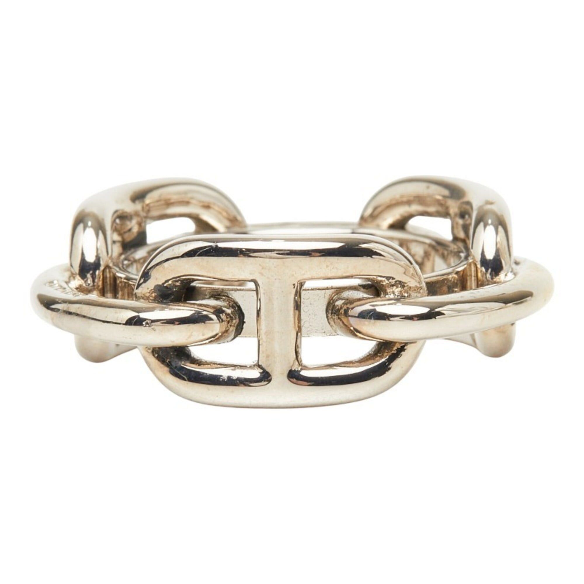 Hermes Hermes Lucadet Chaine d'Ancre Scarf Muffler Ring Silver Metal Women's HERMES Size ONE SIZE - 2 Thumbnail