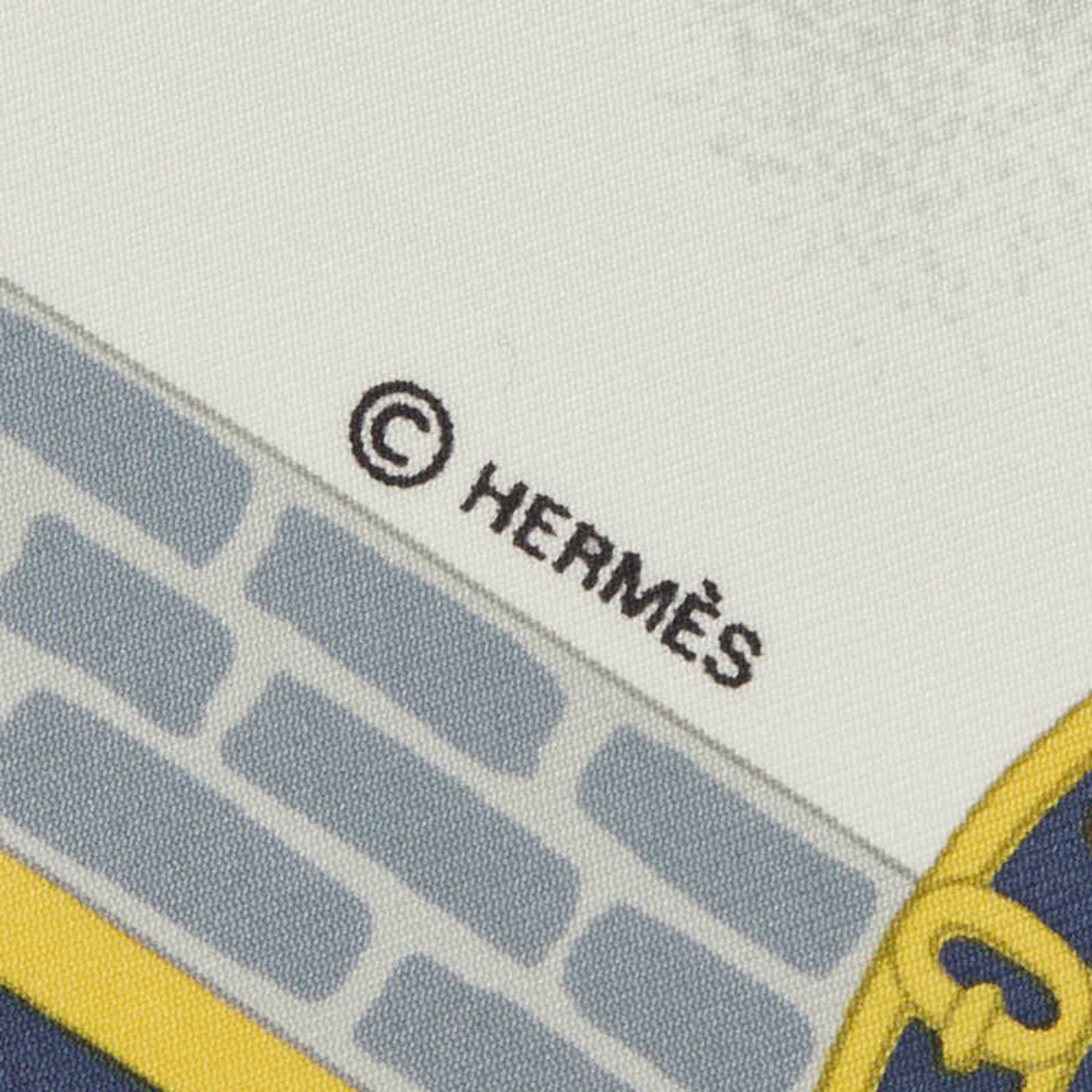 Hermes Hermes Carre 90 Les Haras Nationaux (National Stud Farm) Scarf/Muffler, Light Blue, Multicolor, Women's. Size ONE SIZE - 4 Thumbnail