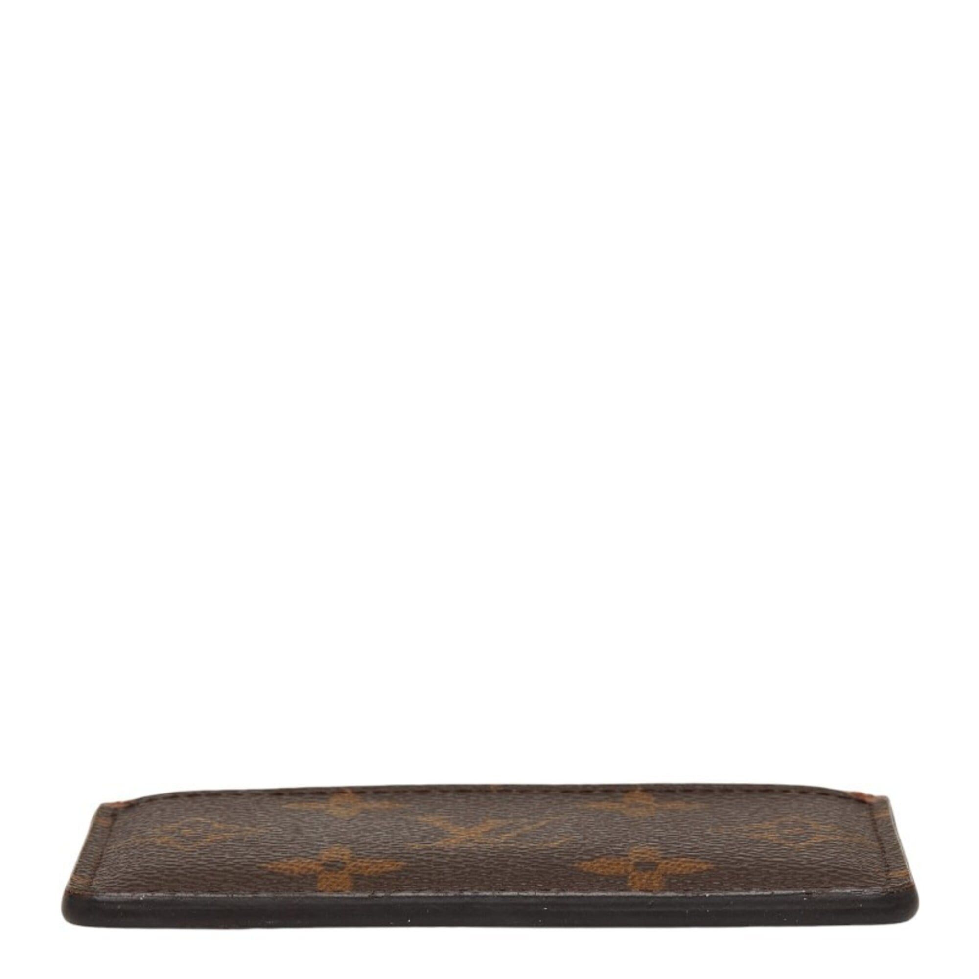Louis Vuitton Louis Vuitton Monogram Porte Cartes Simple Business Card Holder/Card Case M61733 Brown Leather Women's LOUIS VUITTON Size ONE SIZE - 3 Thumbnail