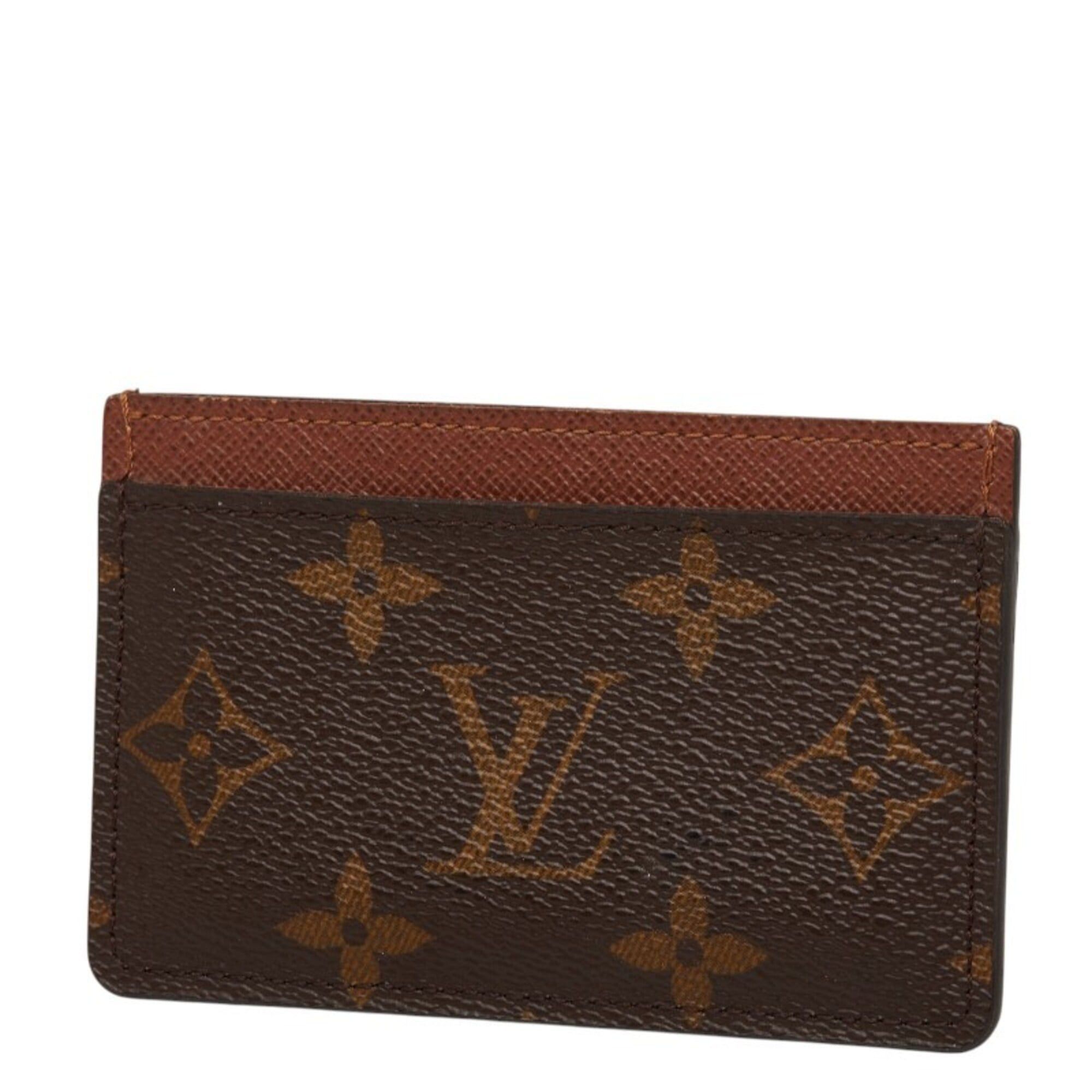 Louis Vuitton Louis Vuitton Monogram Porte Cartes Simple Business Card Holder/Card Case M61733 Brown Leather Women's LOUIS VUITTON Size ONE SIZE - 2 Thumbnail