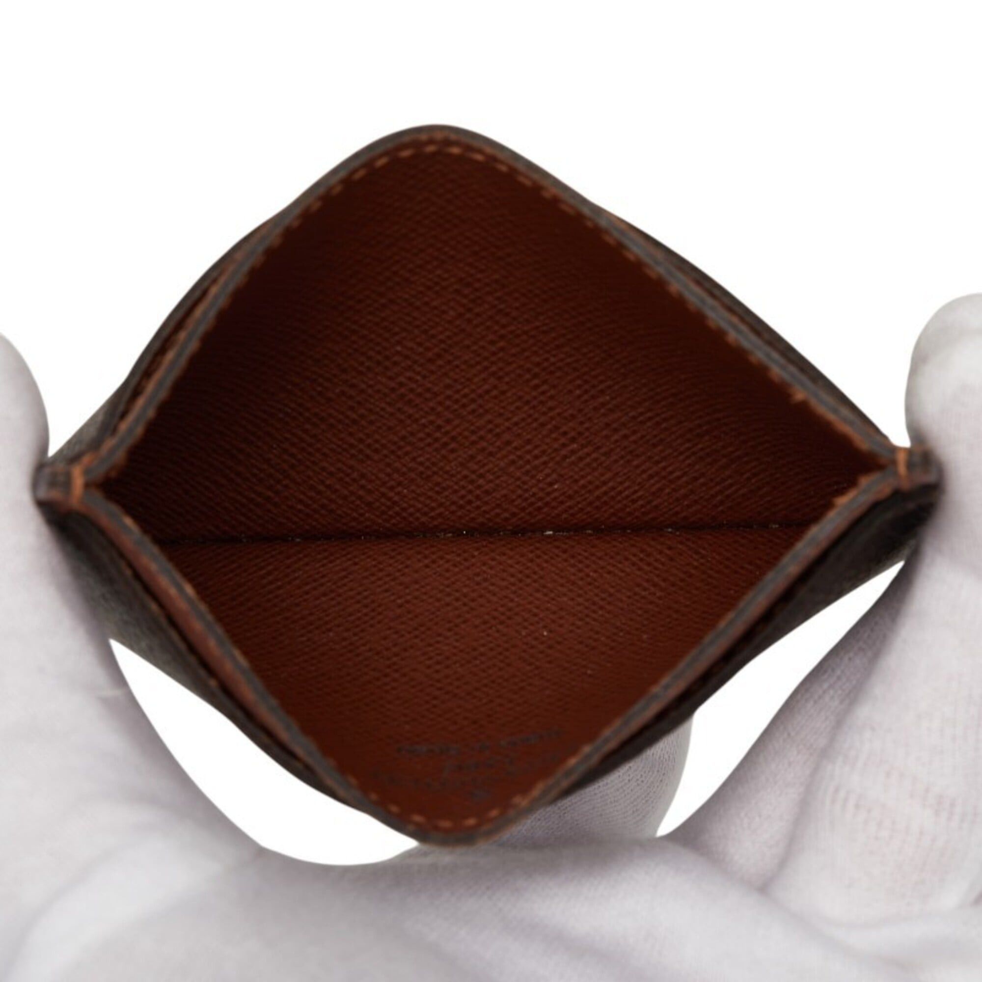 Louis Vuitton Louis Vuitton Monogram Porte Cartes Simple Business Card Holder/Card Case M61733 Brown Leather Women's LOUIS VUITTON Size ONE SIZE - 6 Thumbnail