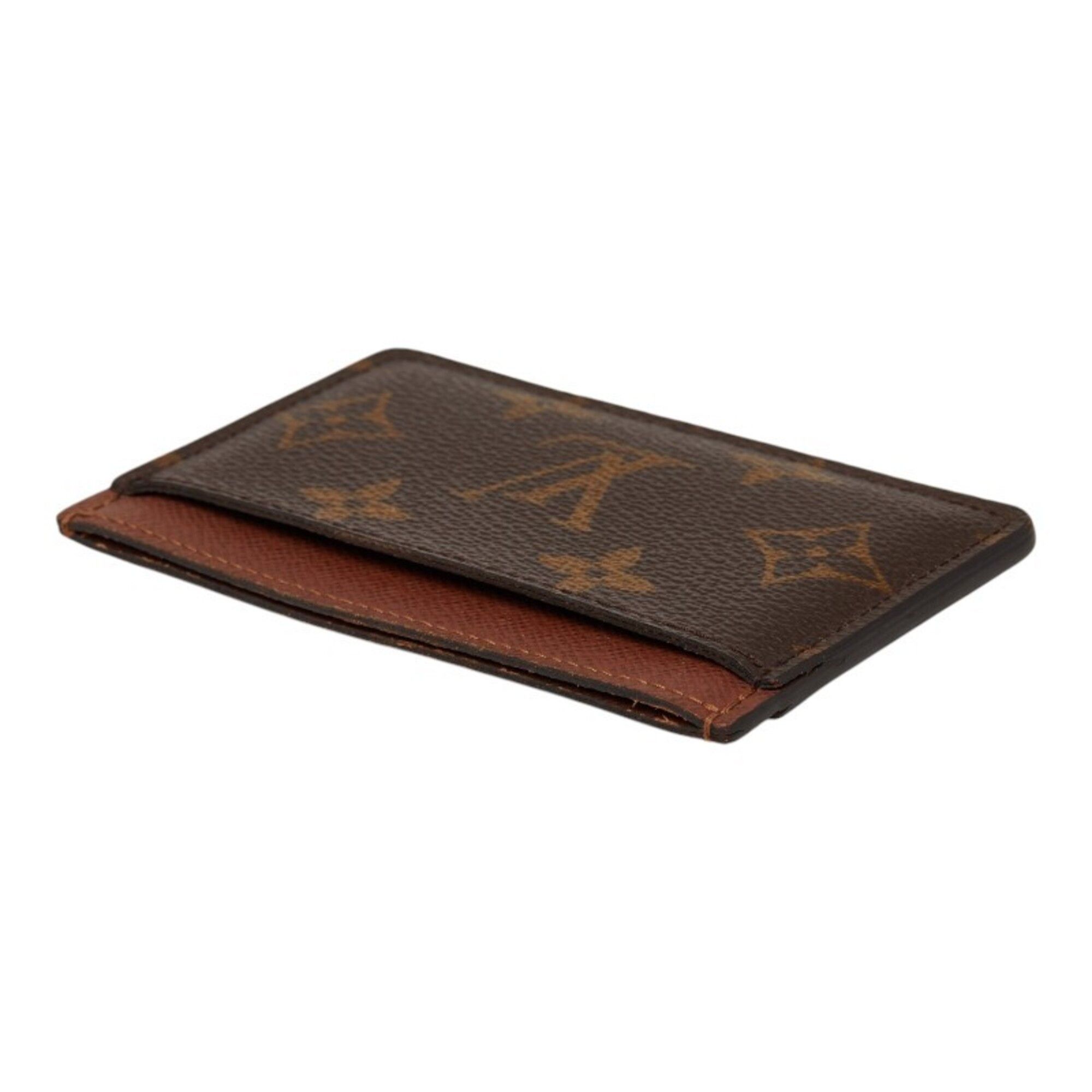 Louis Vuitton Louis Vuitton Monogram Porte Cartes Simple Business Card Holder/Card Case M61733 Brown Leather Women's LOUIS VUITTON Size ONE SIZE - 5 Thumbnail