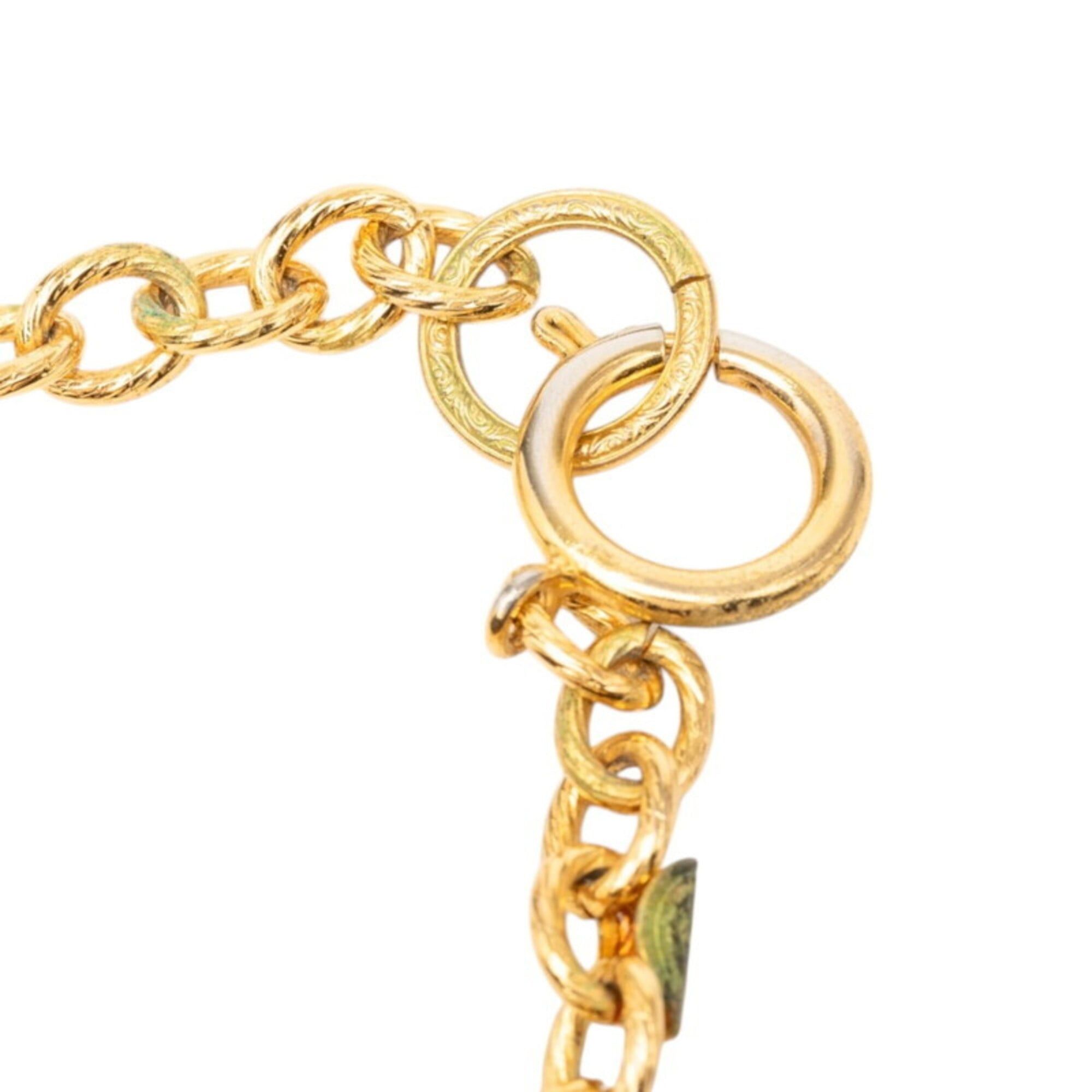 Chanel Chanel Vintage Ribbon Chain Pendant Necklace, Gold Plated, Women's. Size ONE SIZE - 3 Thumbnail
