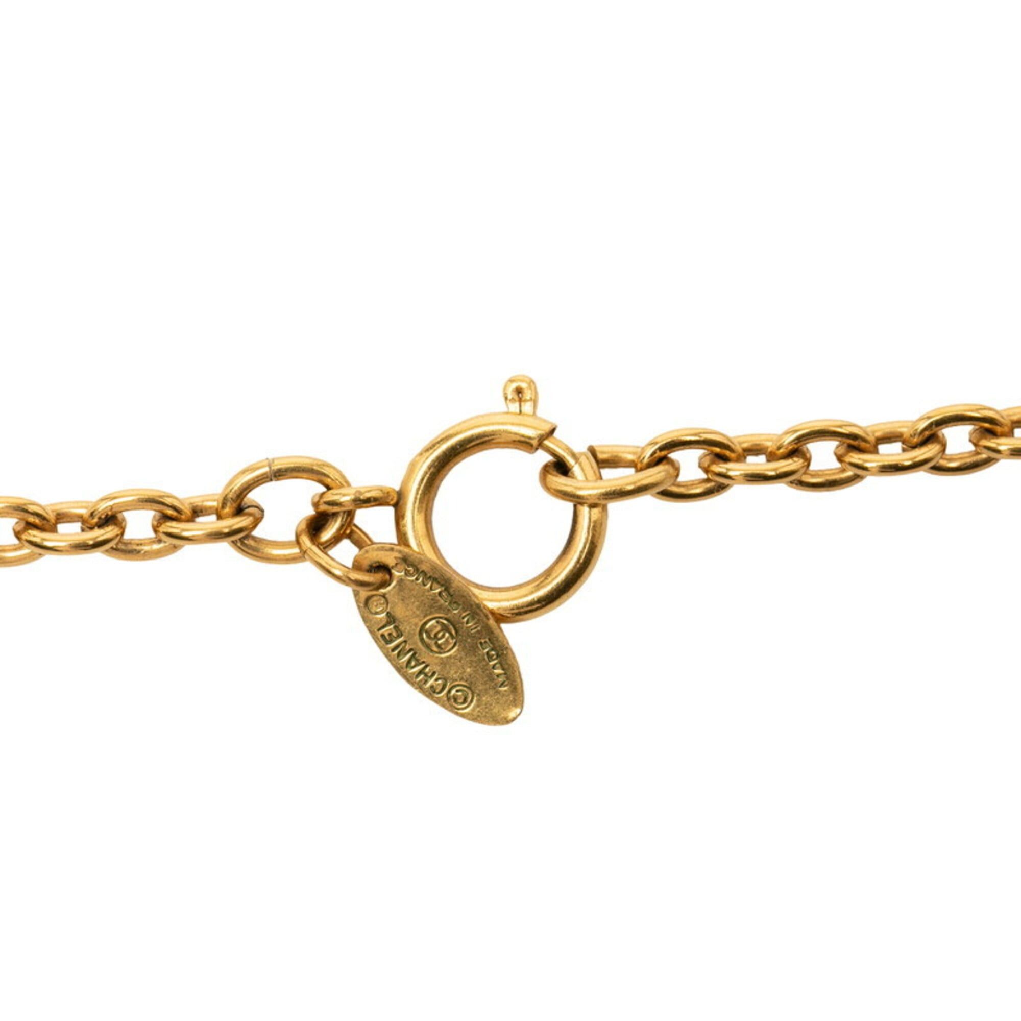 Chanel Chanel Coco Mark Chain Round Pendant Necklace, Gold Plated, Women's. Size ONE SIZE - 5 Thumbnail