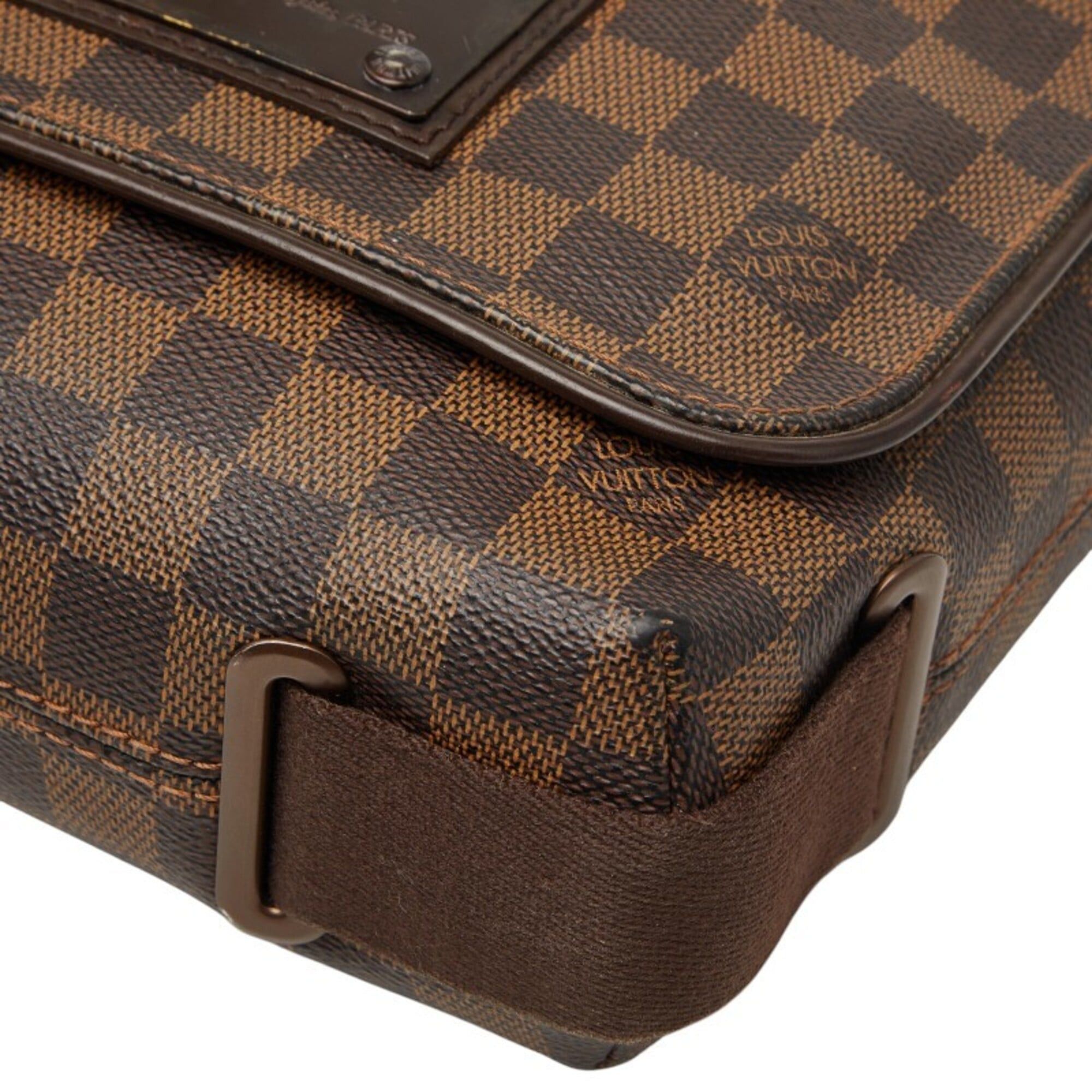 Louis Vuitton Louis Vuitton Damier Brooklyn PM Crossbody Shoulder Bag N51210 Brown Leather Women's LOUIS VUITTON Size ONE SIZE - 4 Thumbnail