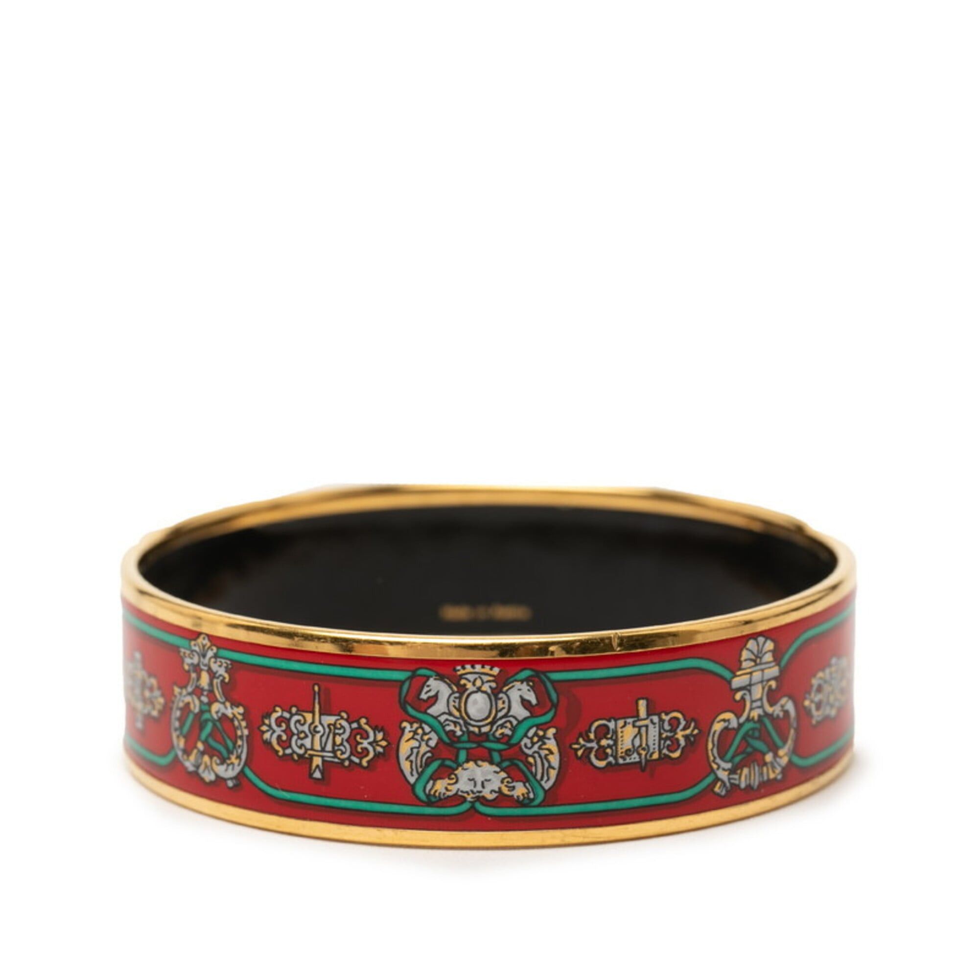 Hermes Hermes Enamel GM Cloisonné Bangle, Red Plated, Women's Size ONE SIZE - 3 Thumbnail