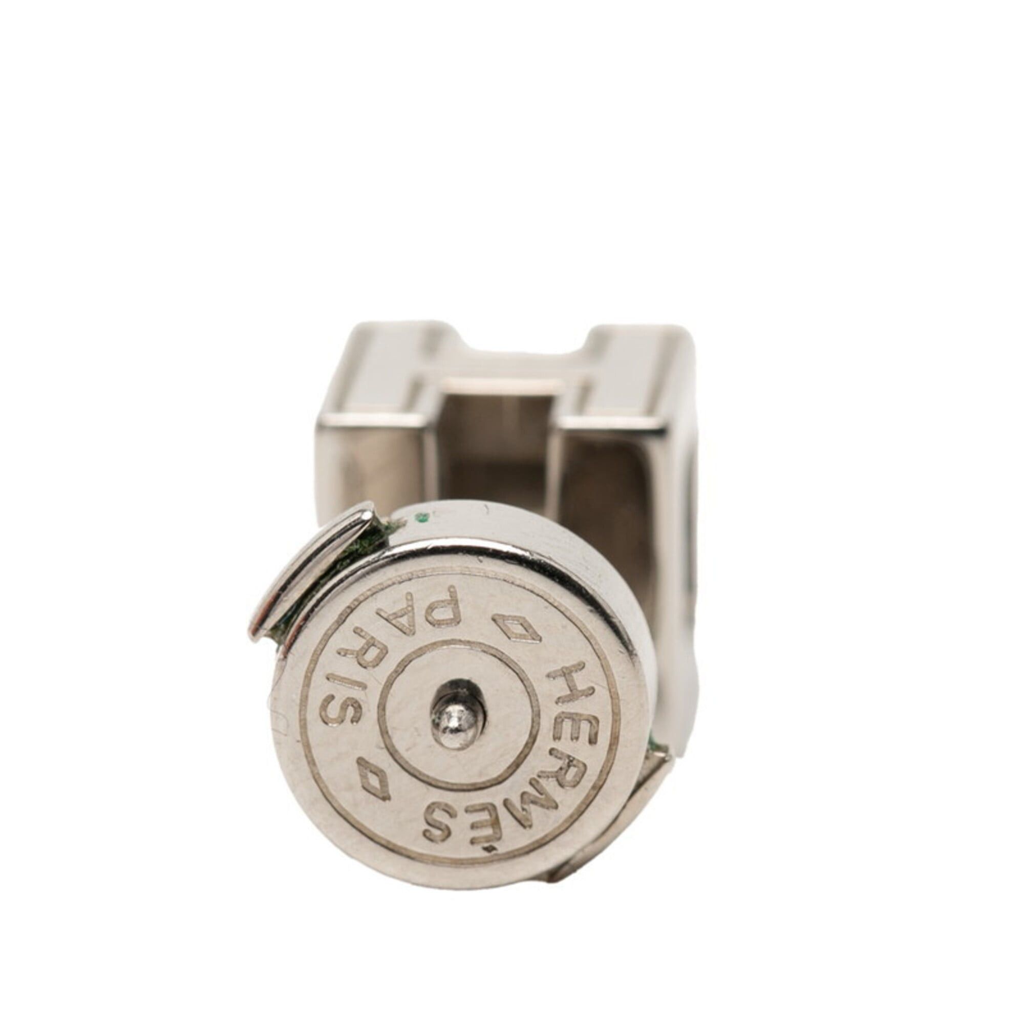 Hermes Hermes Cage d'H H-Cube Logo Stud Earrings, Silver and Pink Metal, Women's HERMES Size ONE SIZE - 5 Thumbnail
