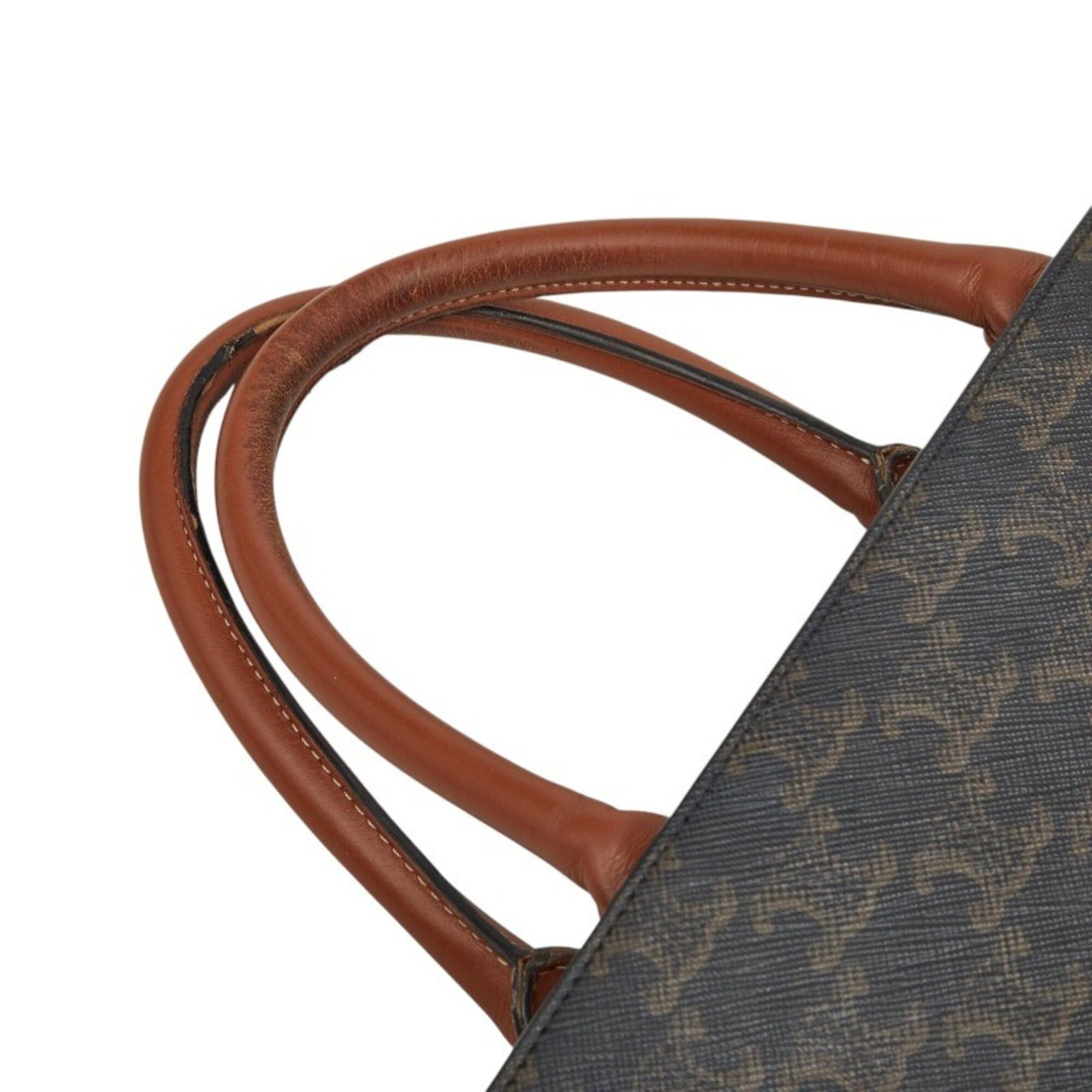 Celine Celine Triomphe Vertical Cabas Small Tote Bag Shoulder 2-Way Brown Leather Women's CELINE Size ONE SIZE - 11 Thumbnail