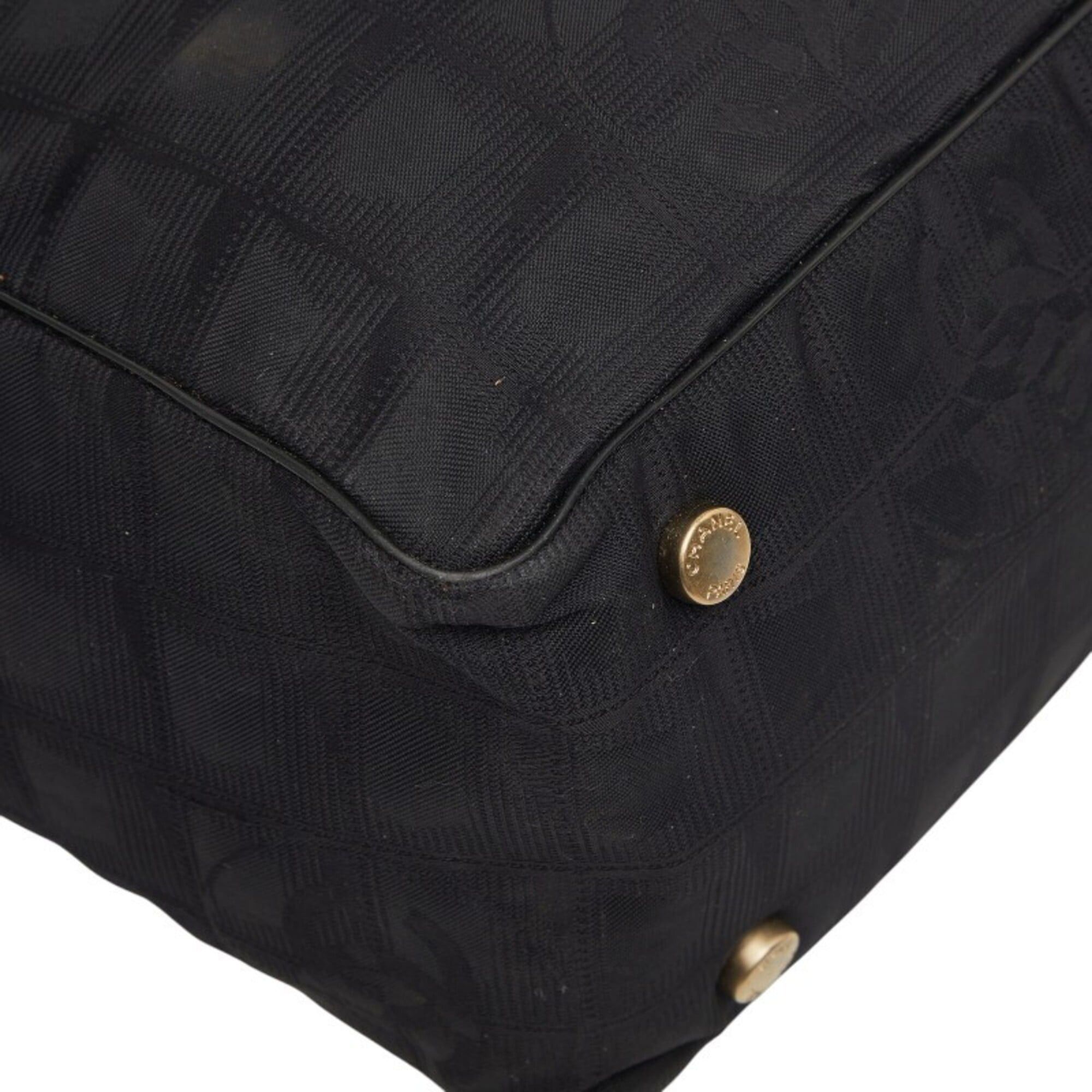 Chanel Chanel New Travel Line Handbag, Black Nylon Leather, Women's CHANEL Size ONE SIZE - 7 Thumbnail