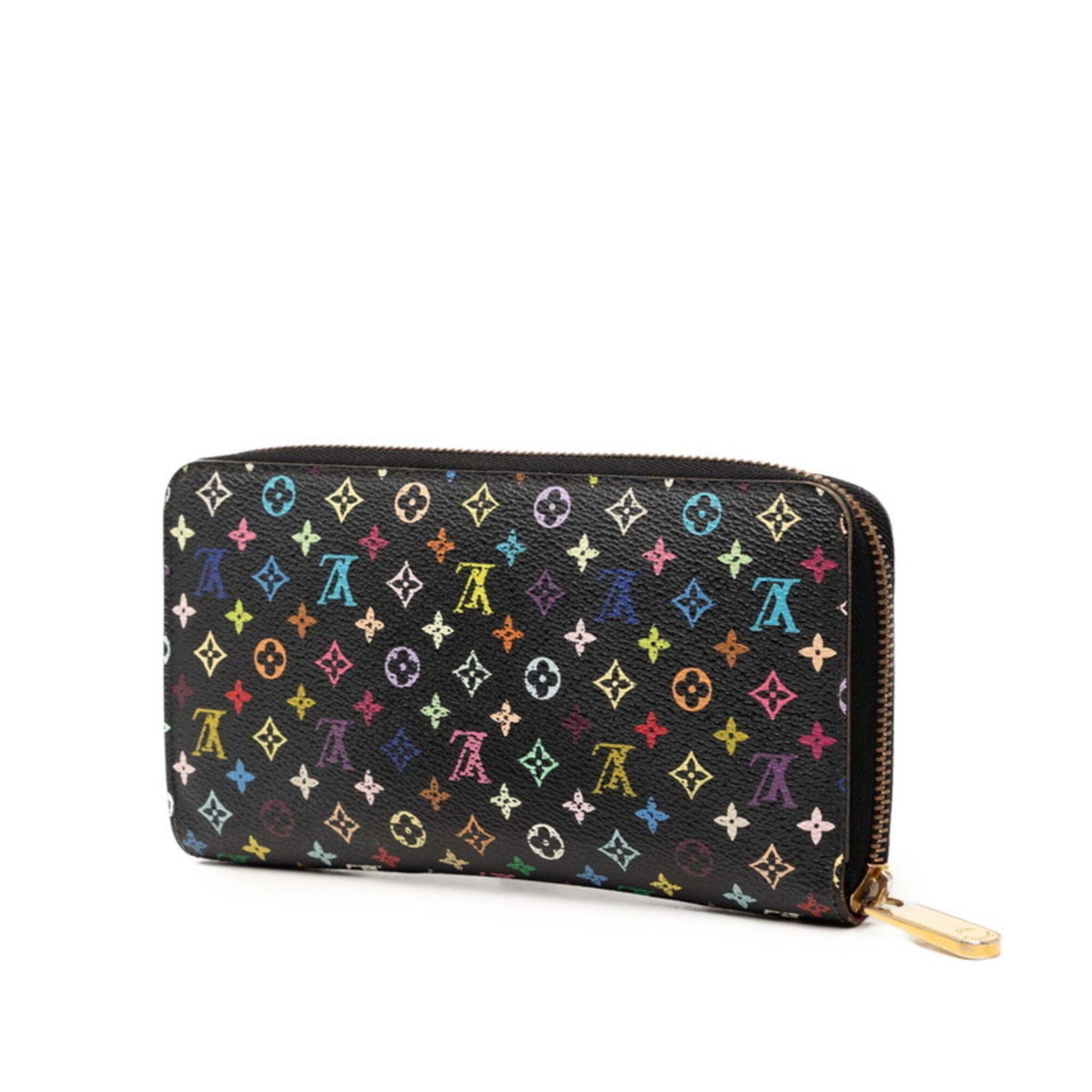 Louis Vuitton Louis Vuitton Monogram Multicolor Zippy Wallet, Round Zipper Long M60243, Black Leather, Women's LOUIS VUITTON Size ONE SIZE - 2 Thumbnail
