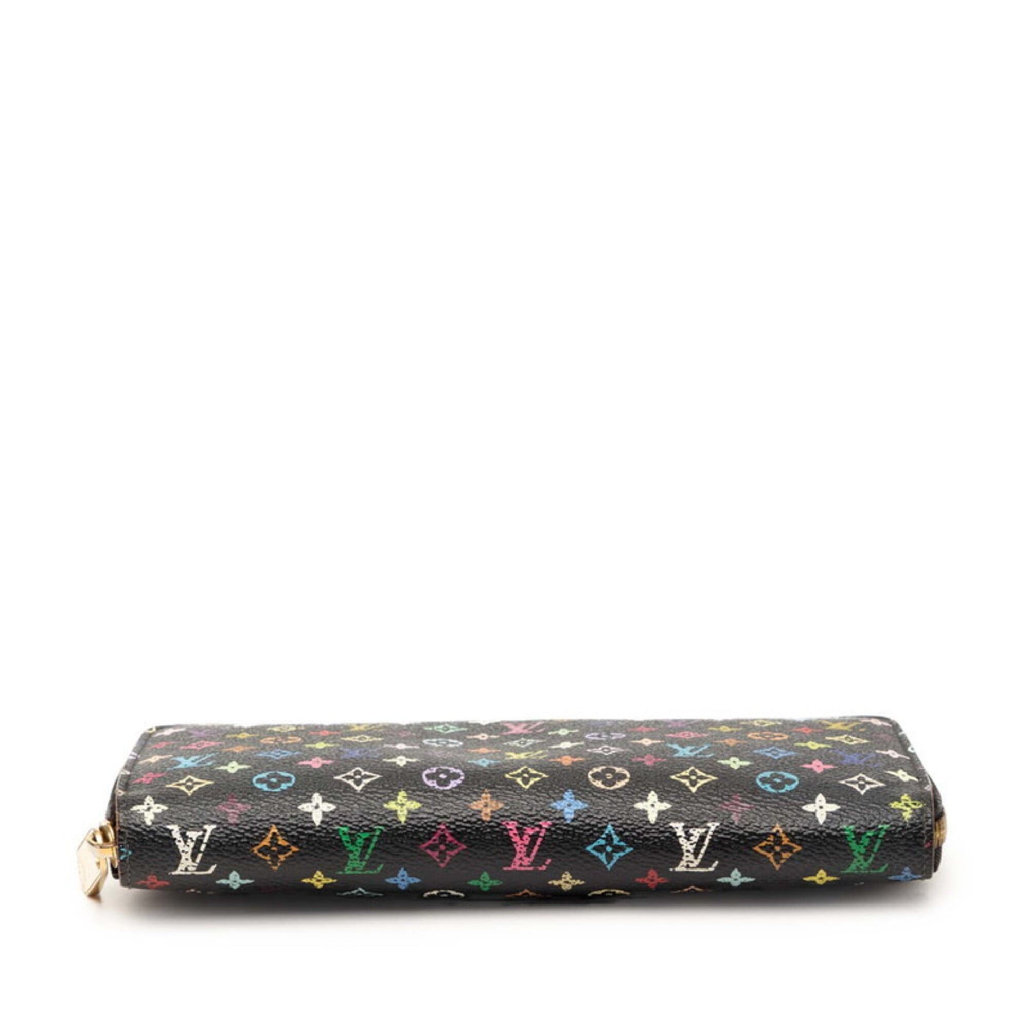 Louis Vuitton Louis Vuitton Monogram Multicolor Zippy Wallet, Round Zipper Long M60243, Black Leather, Women's LOUIS VUITTON Size ONE SIZE - 3 Thumbnail