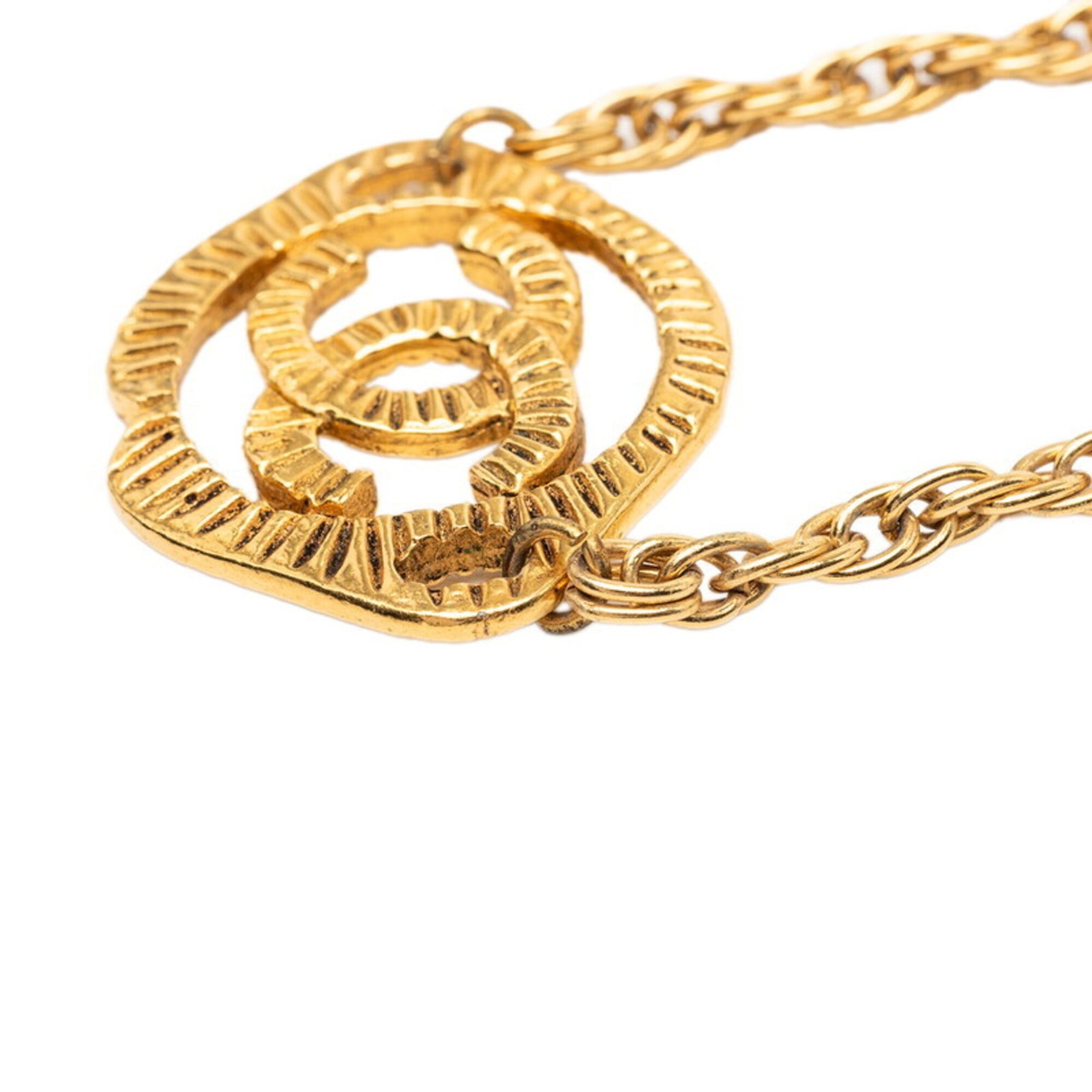 Chanel Chanel Coco Mark Vintage Chain Pendant Necklace, Gold Plated, Women's. Size ONE SIZE - 5 Thumbnail