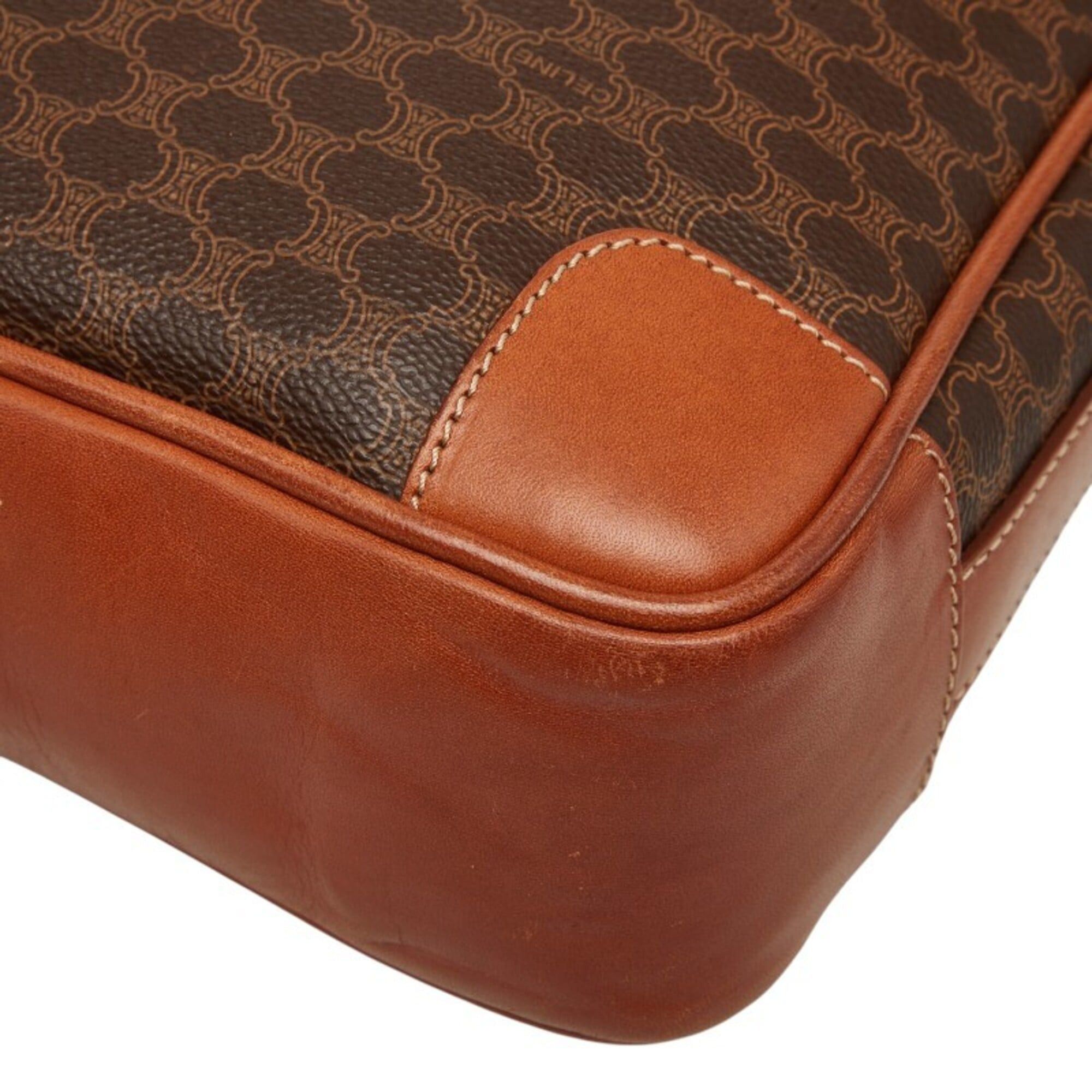 Celine Celine Macadam Handbag Shoulder Business Bag 2WAY Brown Leather Women's CELINE Size ONE SIZE - 6 Thumbnail
