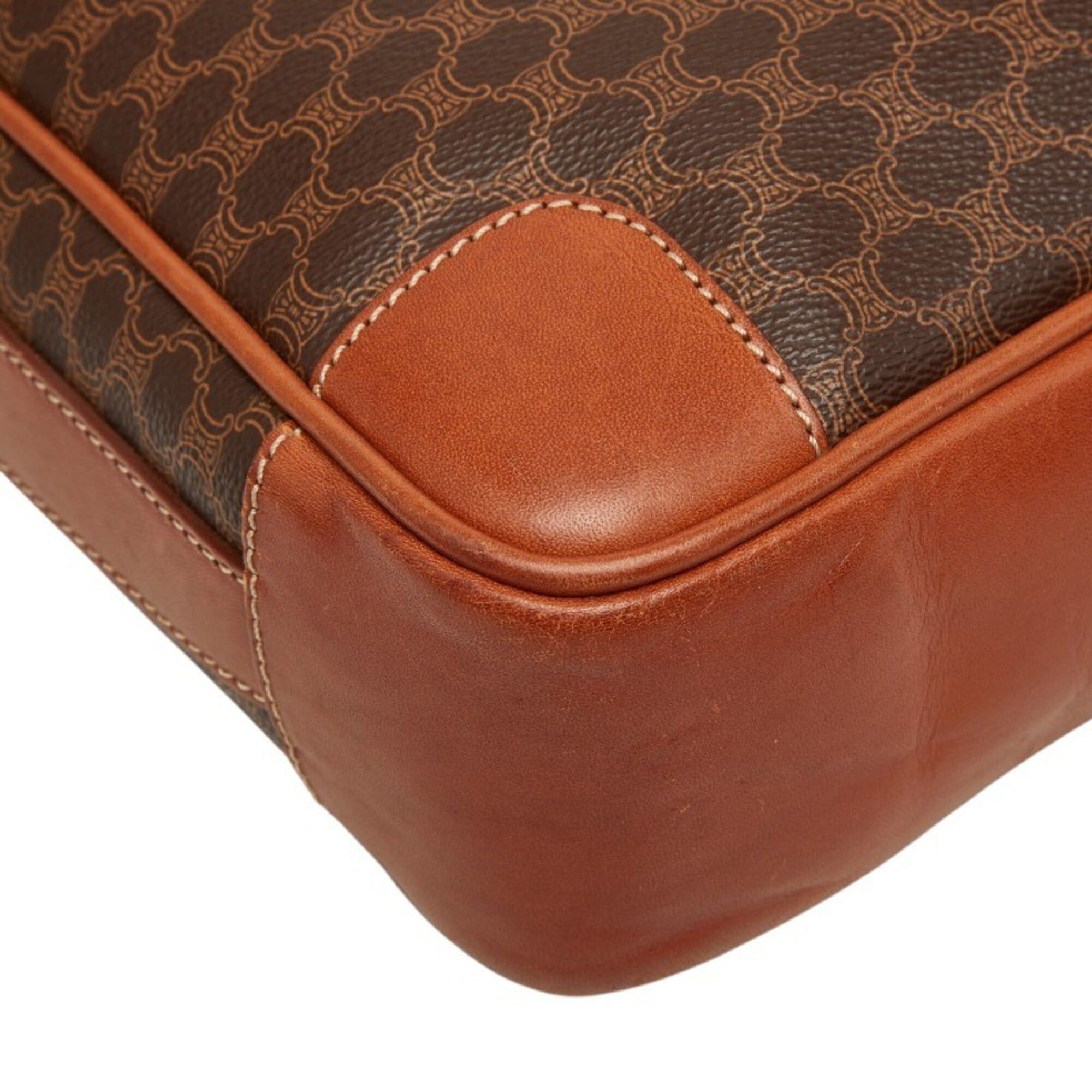 Celine Celine Macadam Handbag Shoulder Business Bag 2WAY Brown Leather Women's CELINE Size ONE SIZE - 5 Thumbnail