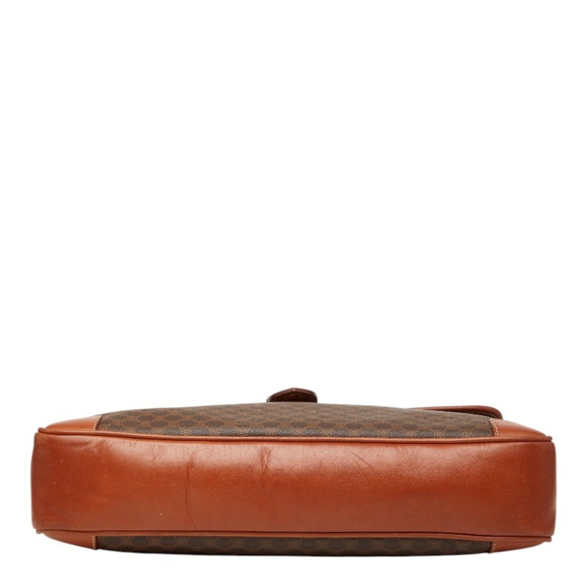 Celine Celine Macadam Handbag Shoulder Business Bag 2WAY Brown Leather Women's CELINE Size ONE SIZE - 3 Thumbnail