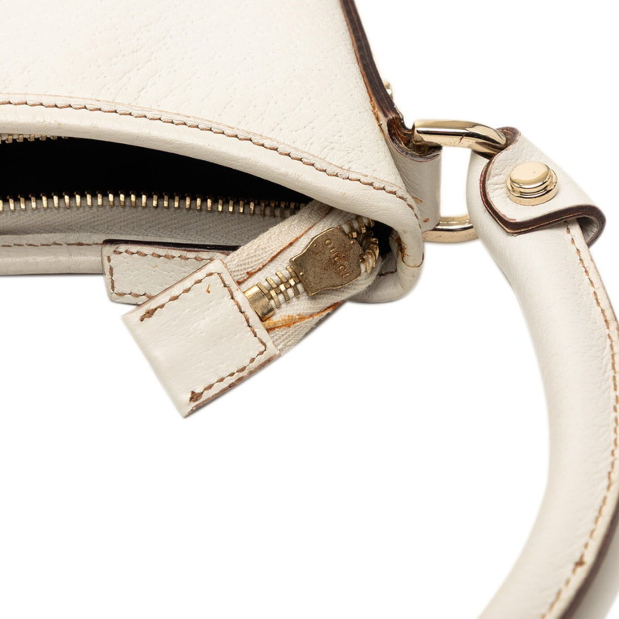 Gucci Gucci Abbey One-Shoulder Bag 130738 White Leather Women's GUCCI Size ONE SIZE - 5 Thumbnail