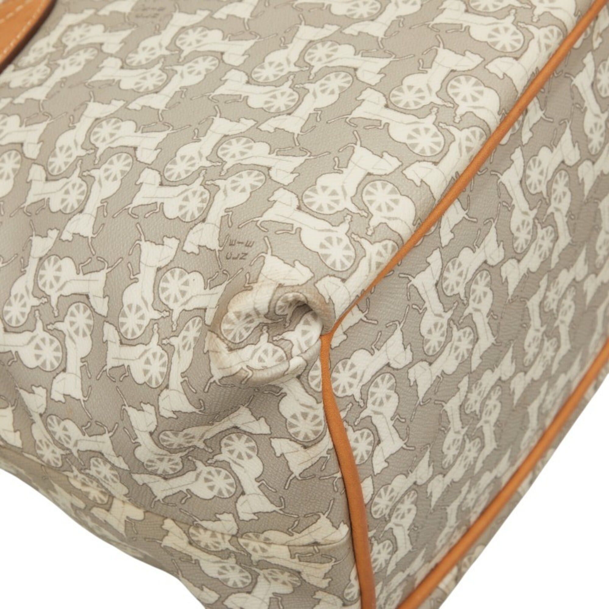 Celine Celine carriage pattern handbag, gray and white leather, women's. Size ONE SIZE - 6 Thumbnail