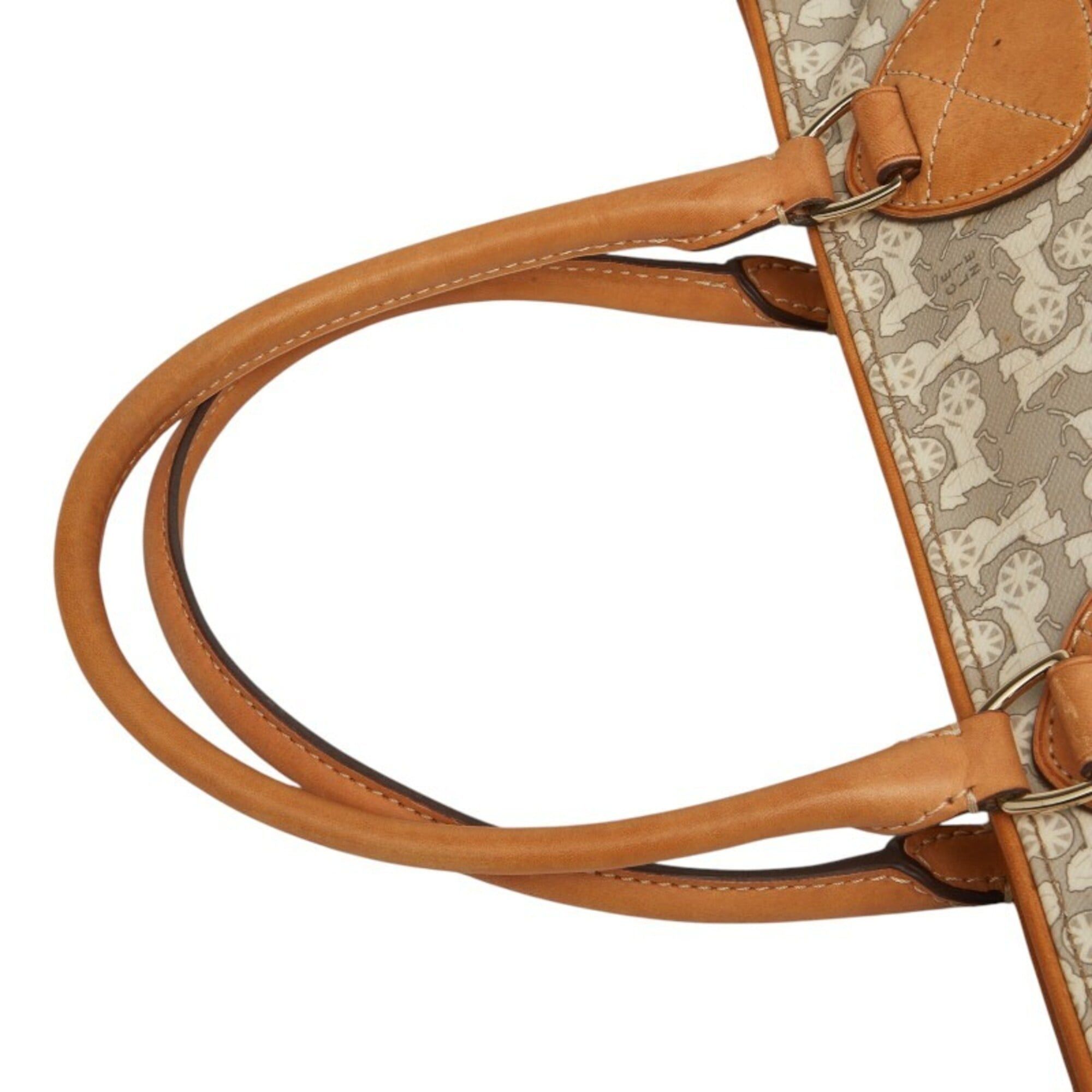 Celine Celine carriage pattern handbag, gray and white leather, women's. Size ONE SIZE - 8 Thumbnail
