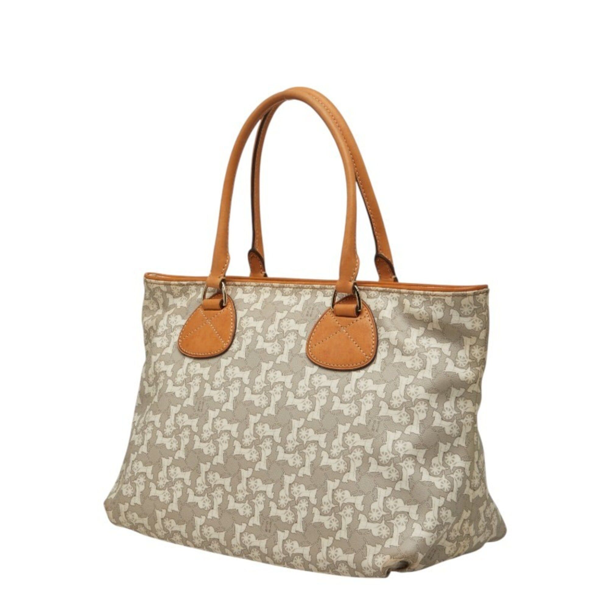 Celine Celine carriage pattern handbag, gray and white leather, women's. Size ONE SIZE - 2 Thumbnail