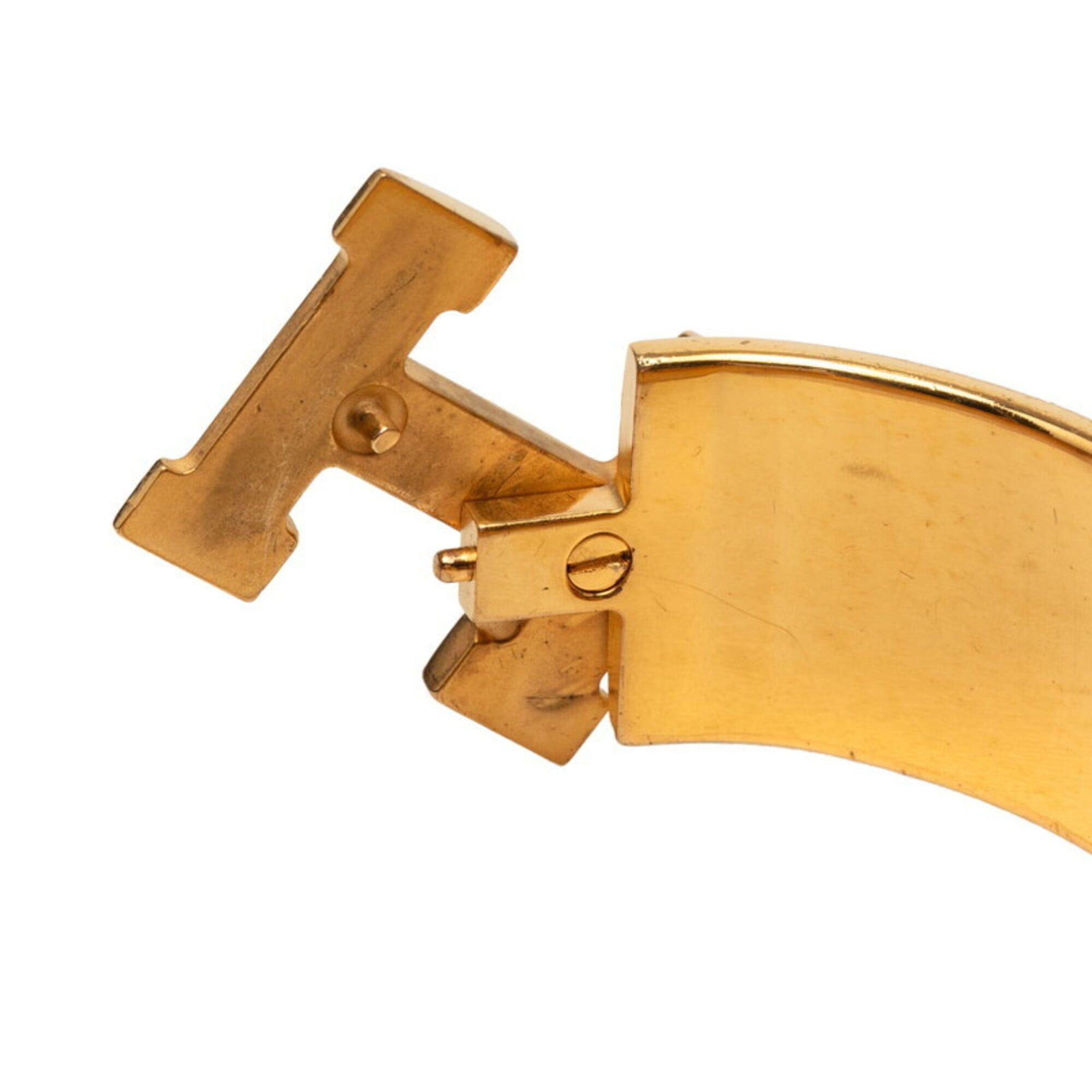 Hermes Hermes Clic Clac H GM Bracelet, Gold, Black Plated, Enamel, Women's HERMES Size ONE SIZE - 4 Thumbnail