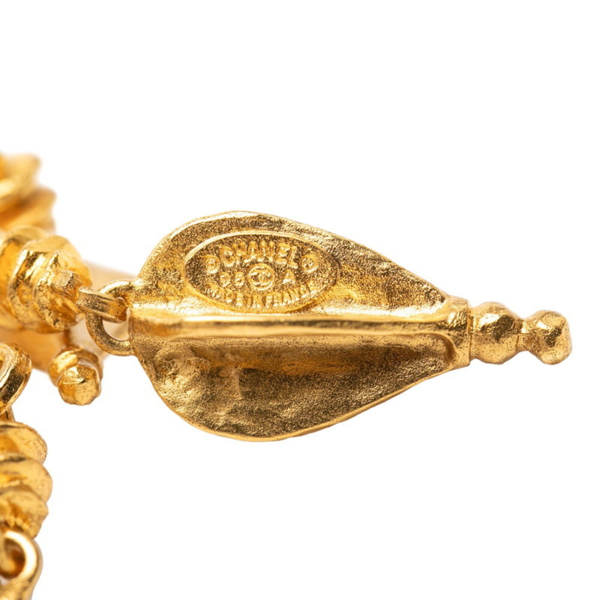 Chanel Chanel Coco Mark Fringe Logo Brooch, 95A Stamp, Vintage Gold Plated, Women's CHANEL Size ONE SIZE - 3 Thumbnail