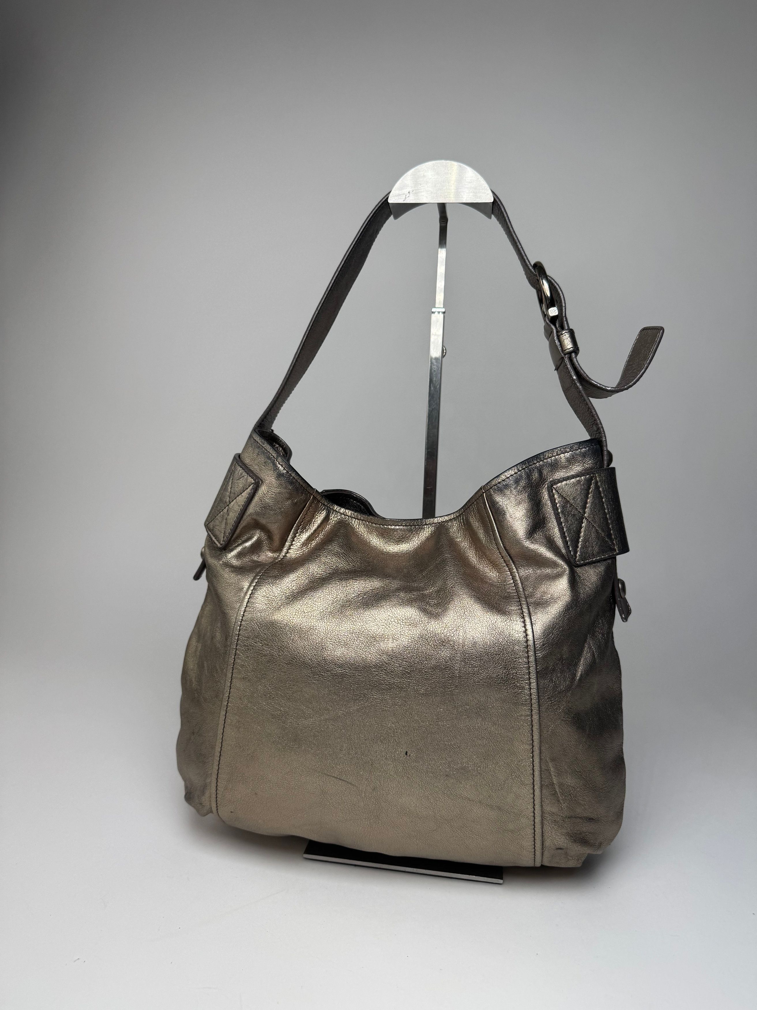 Salvatore Ferragamo Vintage Leather Handbag Bronze Golden Size ONE SIZE - 2 Thumbnail