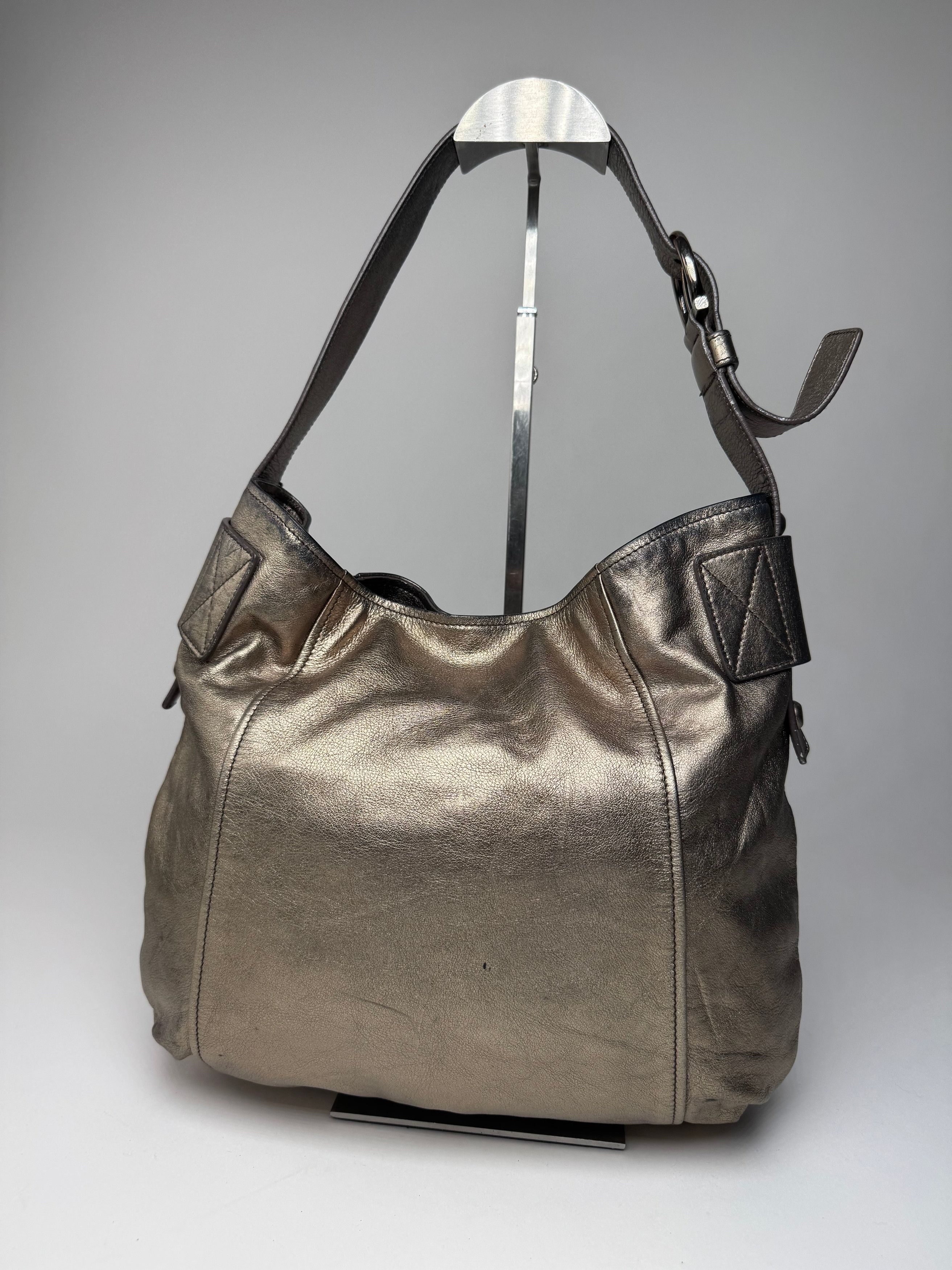 Salvatore Ferragamo Vintage Leather Handbag Bronze Golden Size ONE SIZE - 11 Thumbnail