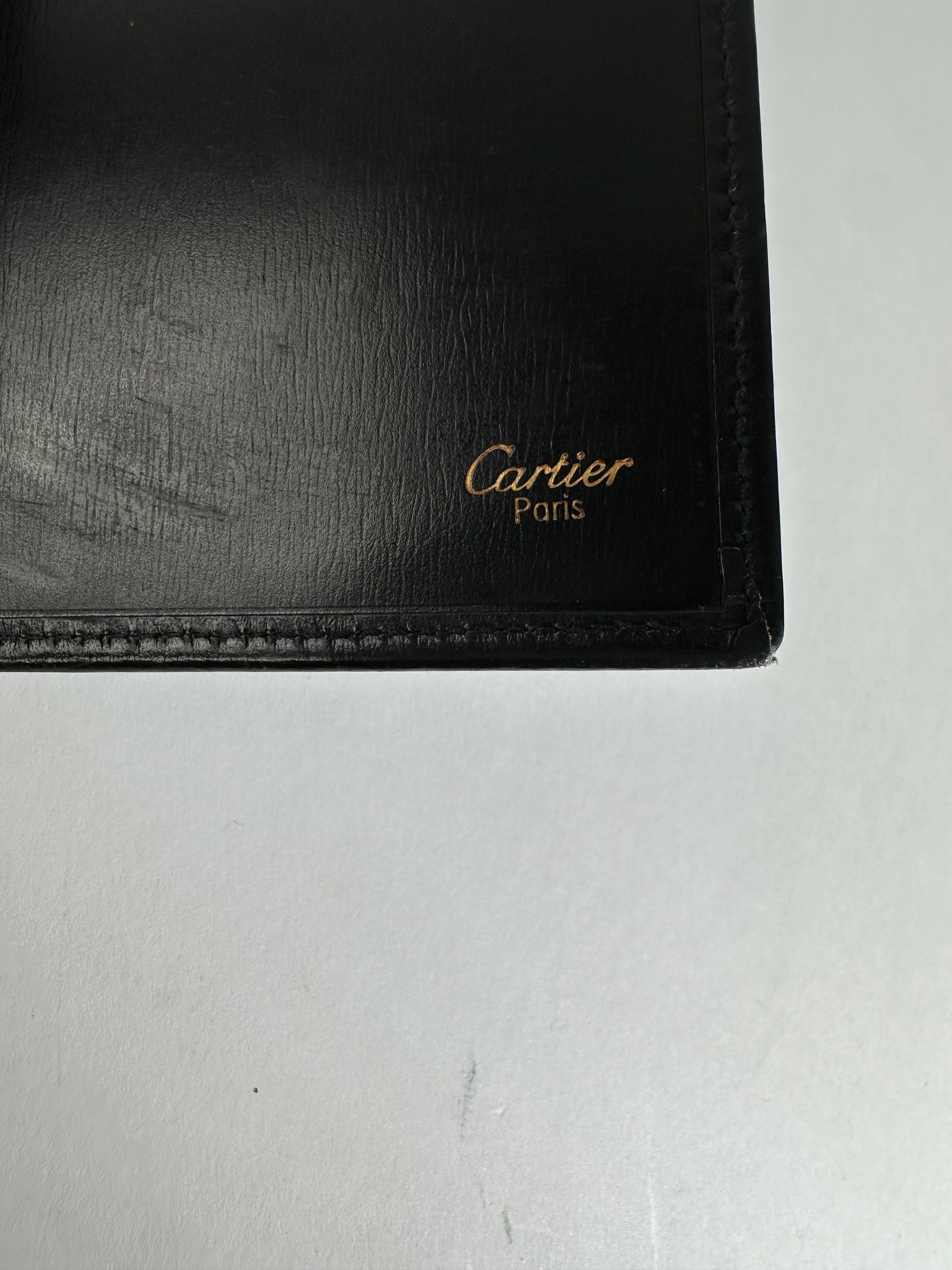 Cartier Vintage Panthère Continental Wallet Black Leather Size ONE SIZE - 9 Thumbnail