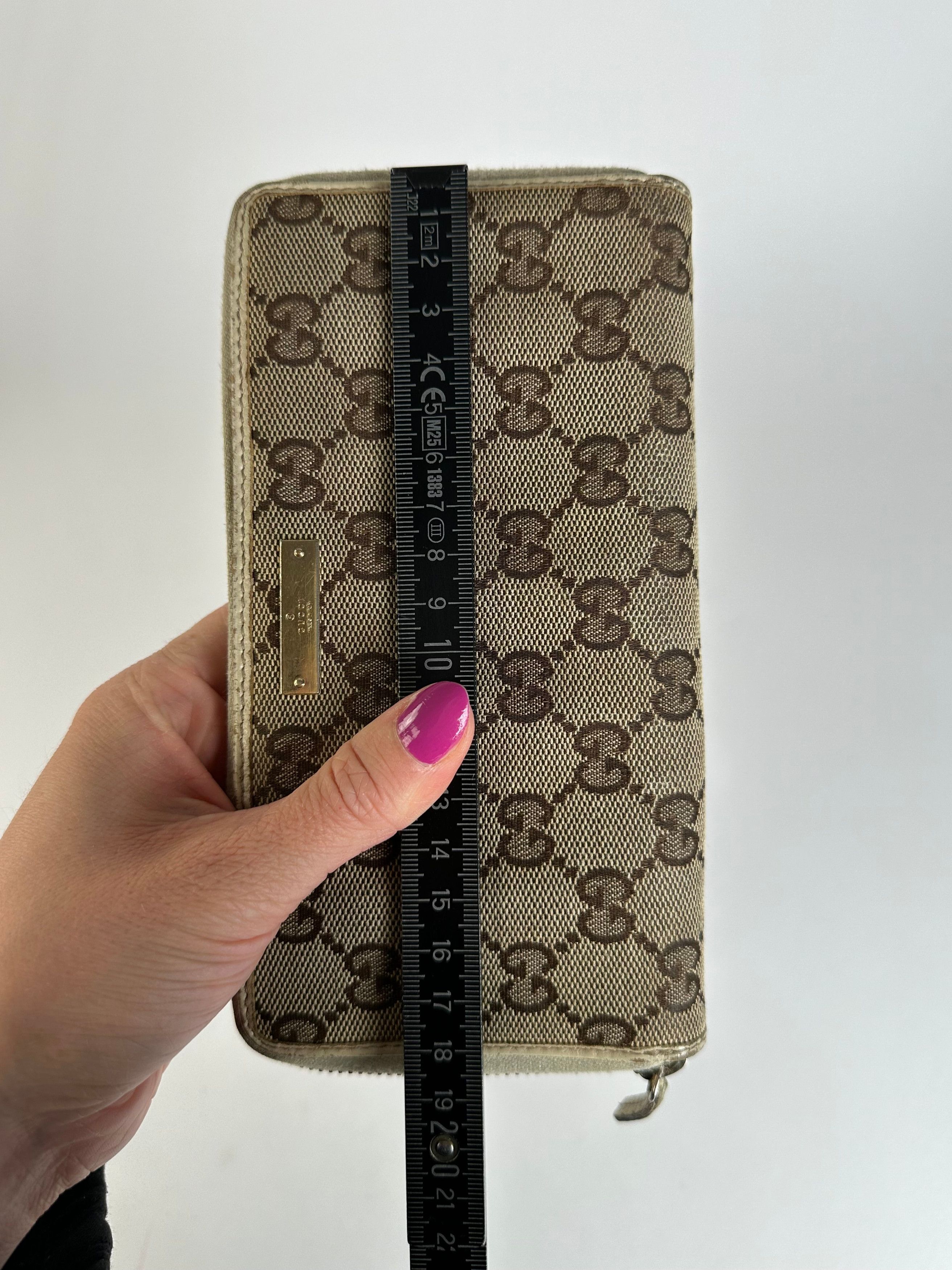 Gucci Vintage GG Canvas Zip-Around Wallet Beige Size ONE SIZE - 7 Thumbnail