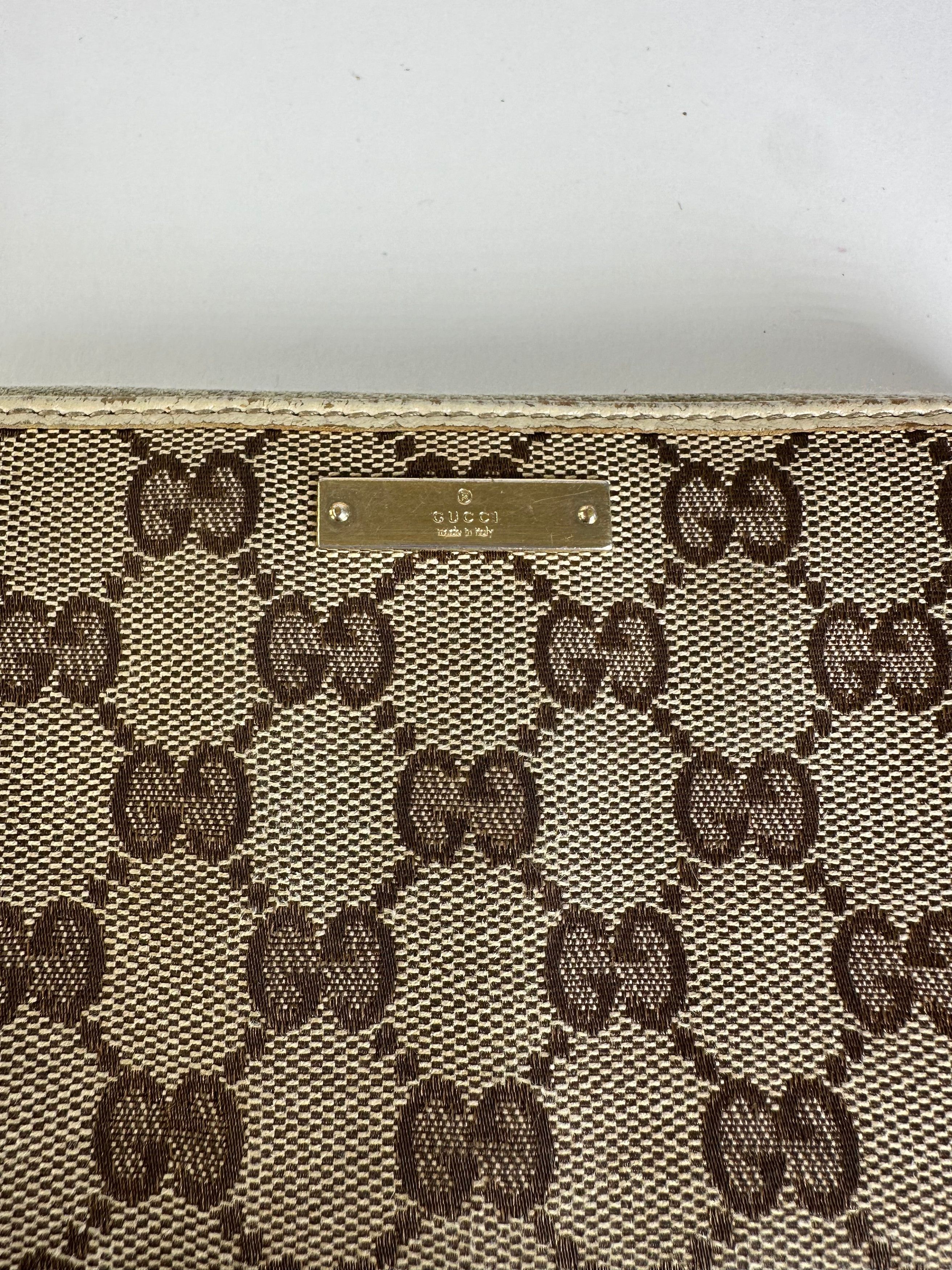 Gucci Vintage GG Canvas Zip-Around Wallet Beige Size ONE SIZE - 6 Thumbnail