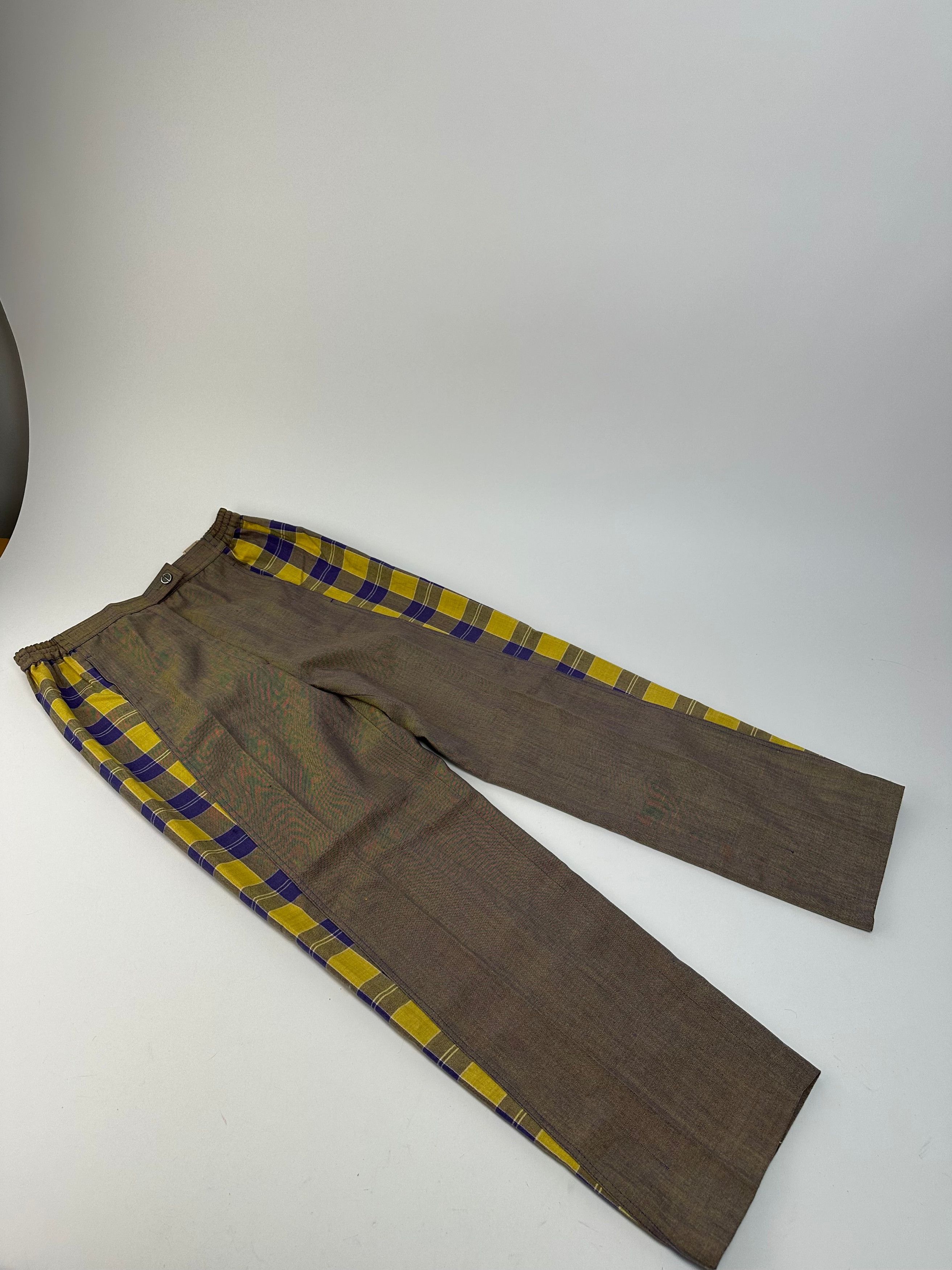 Dior Vintage Tartan Panel Trousers Cotton Multicolour M Size 30" / US 8 / IT 44 - 7 Thumbnail