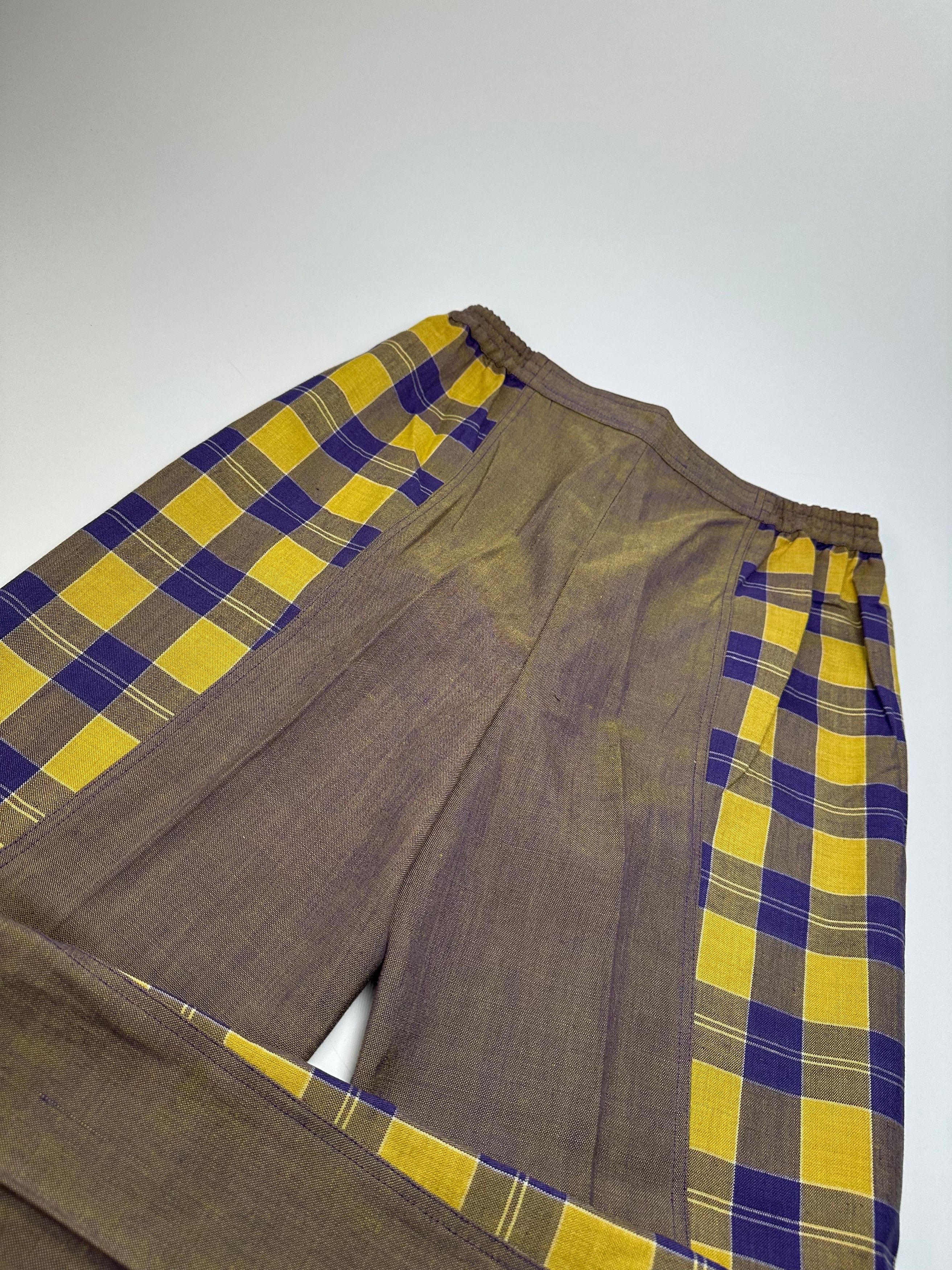 Dior Vintage Tartan Panel Trousers Cotton Multicolour M Size 30" / US 8 / IT 44 - 12 Thumbnail