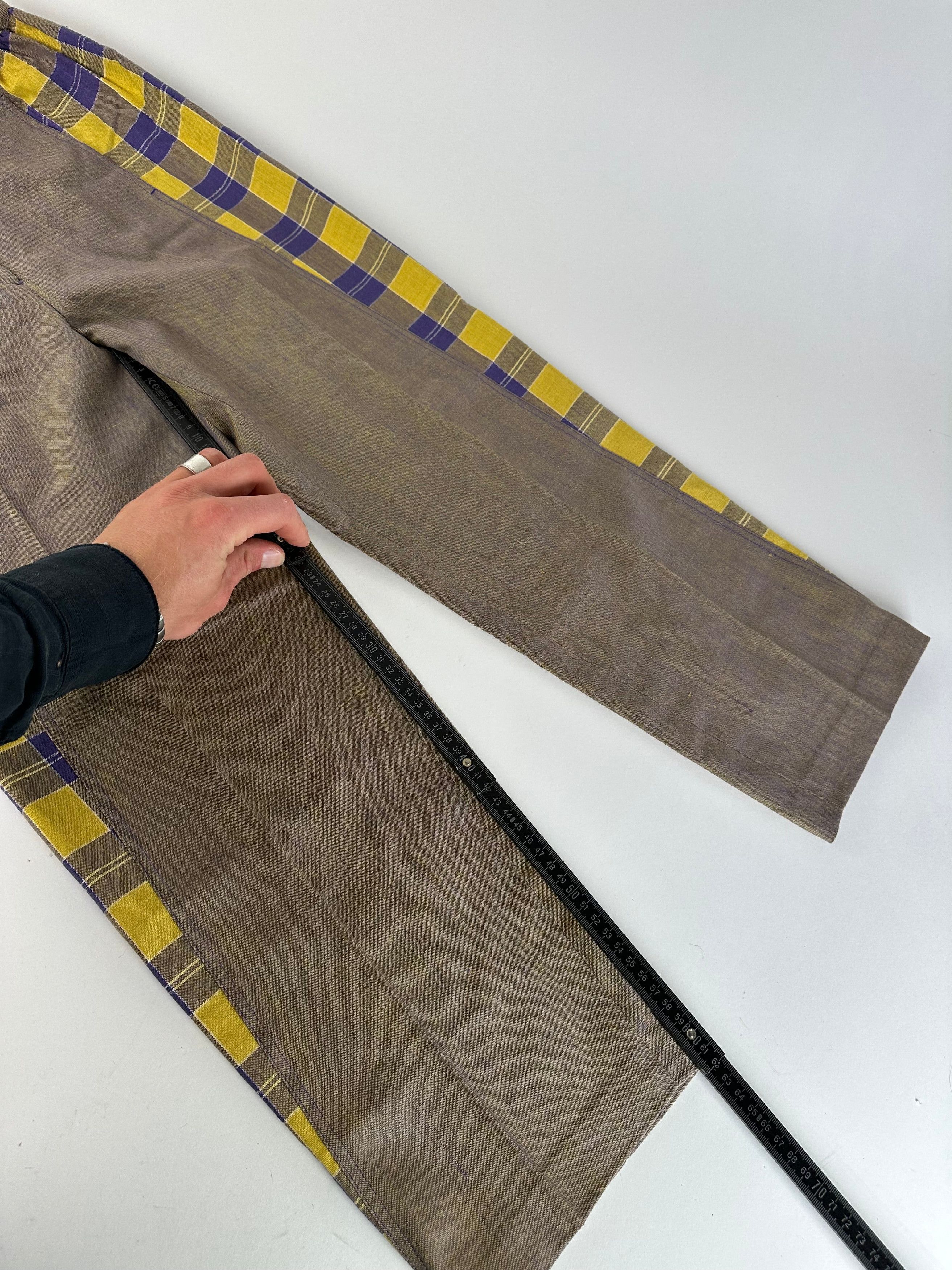 Dior Vintage Tartan Panel Trousers Cotton Multicolour M Size 30" / US 8 / IT 44 - 9 Thumbnail