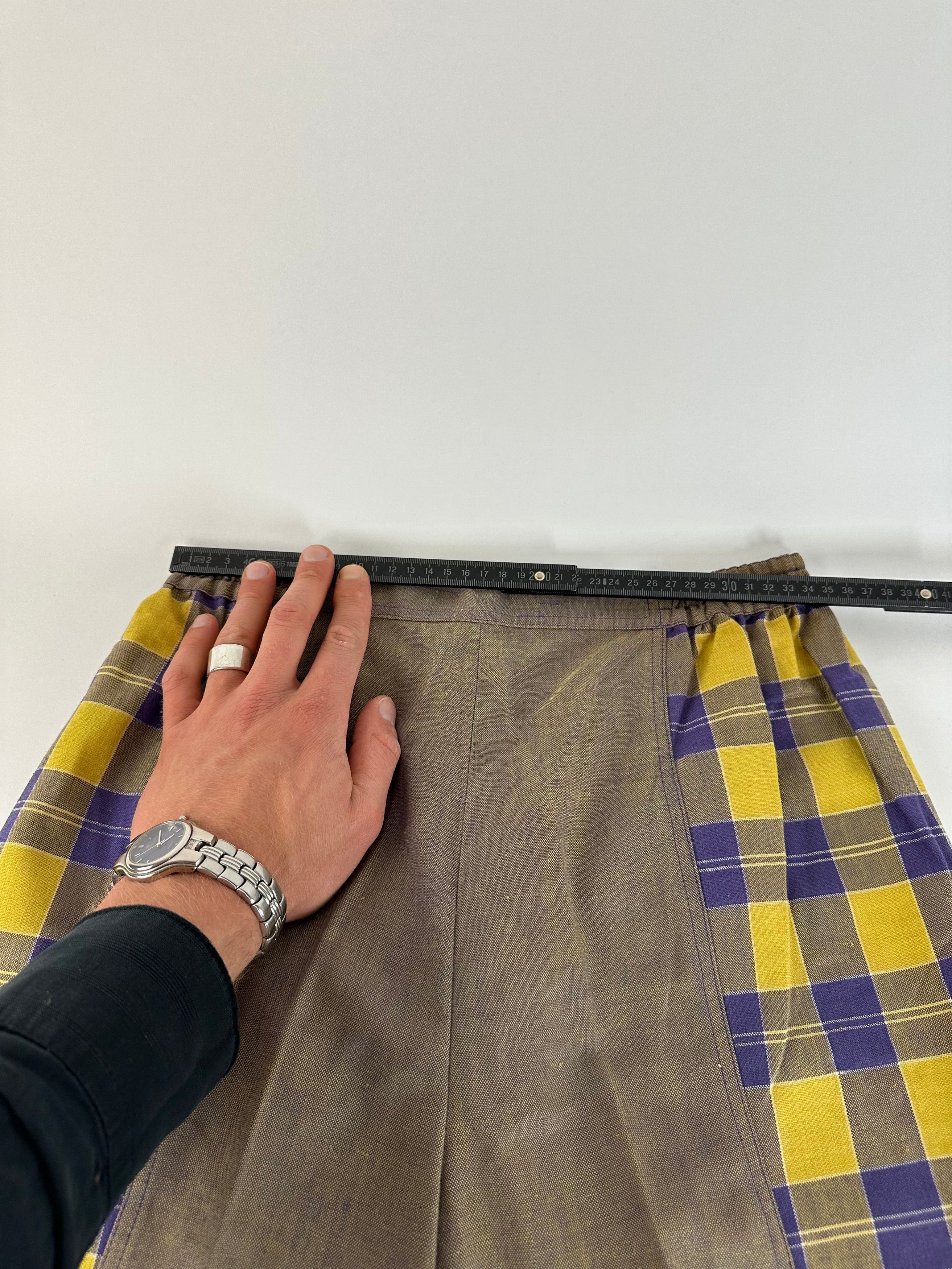 Dior Vintage Tartan Panel Trousers Cotton Multicolour M Size 30" / US 8 / IT 44 - 13 Thumbnail