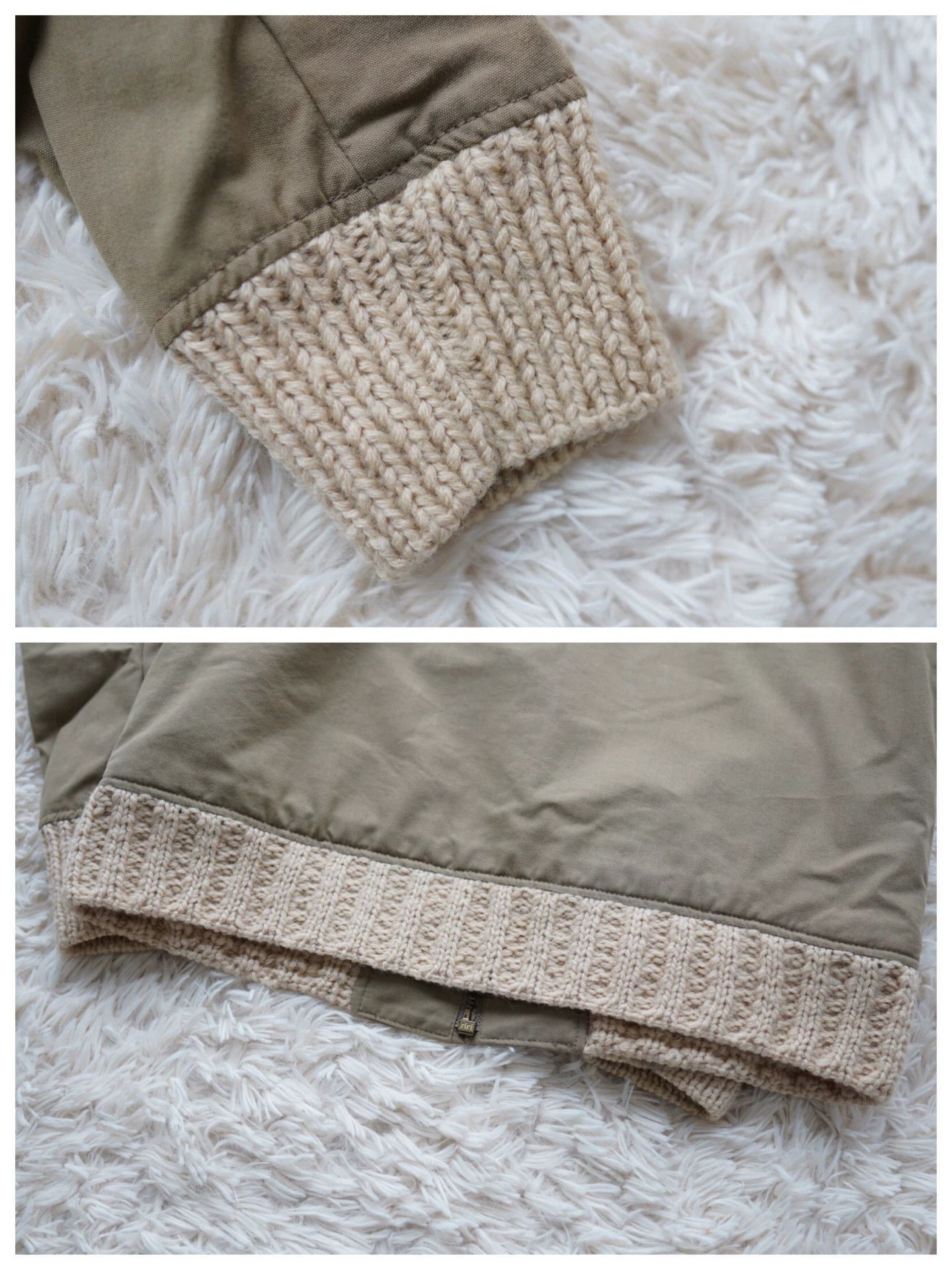 Visvim Beige Bomber Jacket with Knit Collar and Cuffs Size US M / EU 48-50 / 2 - 6 Thumbnail