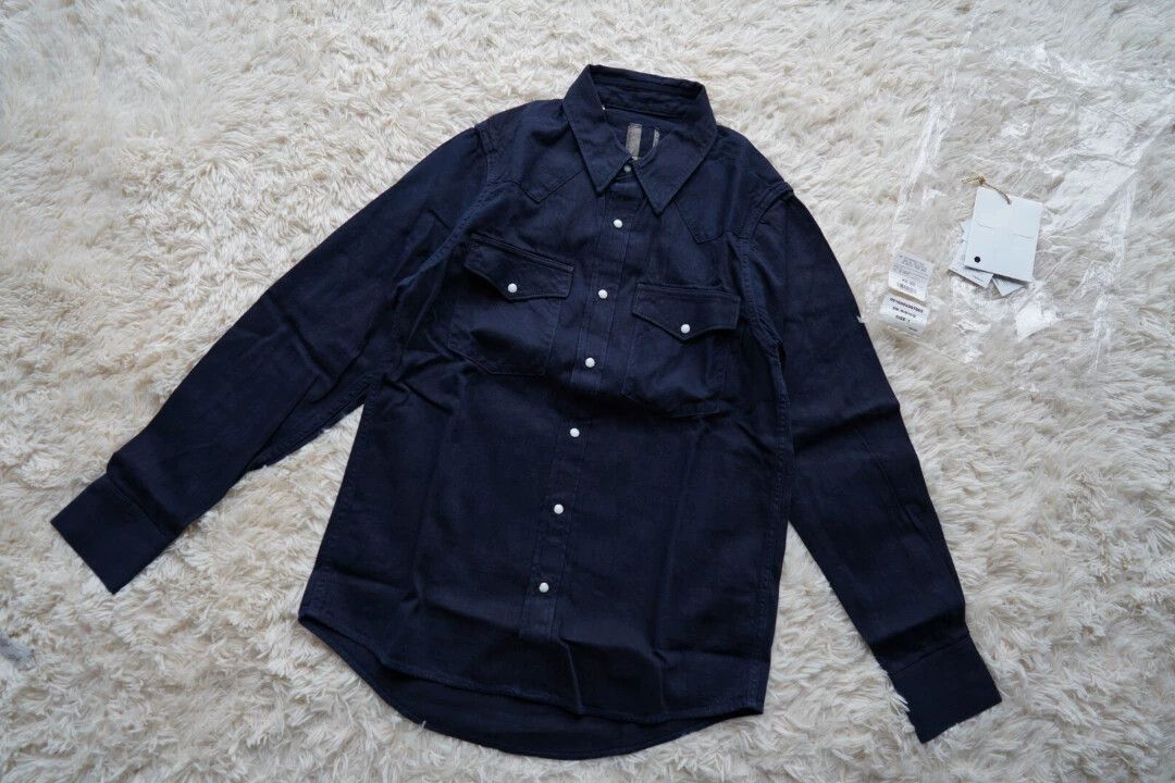 Visvim Blue Long-Sleeve Button-Up Shirt with Chest Pockets - S Size US S / EU 44-46 / 1 - 5 Thumbnail