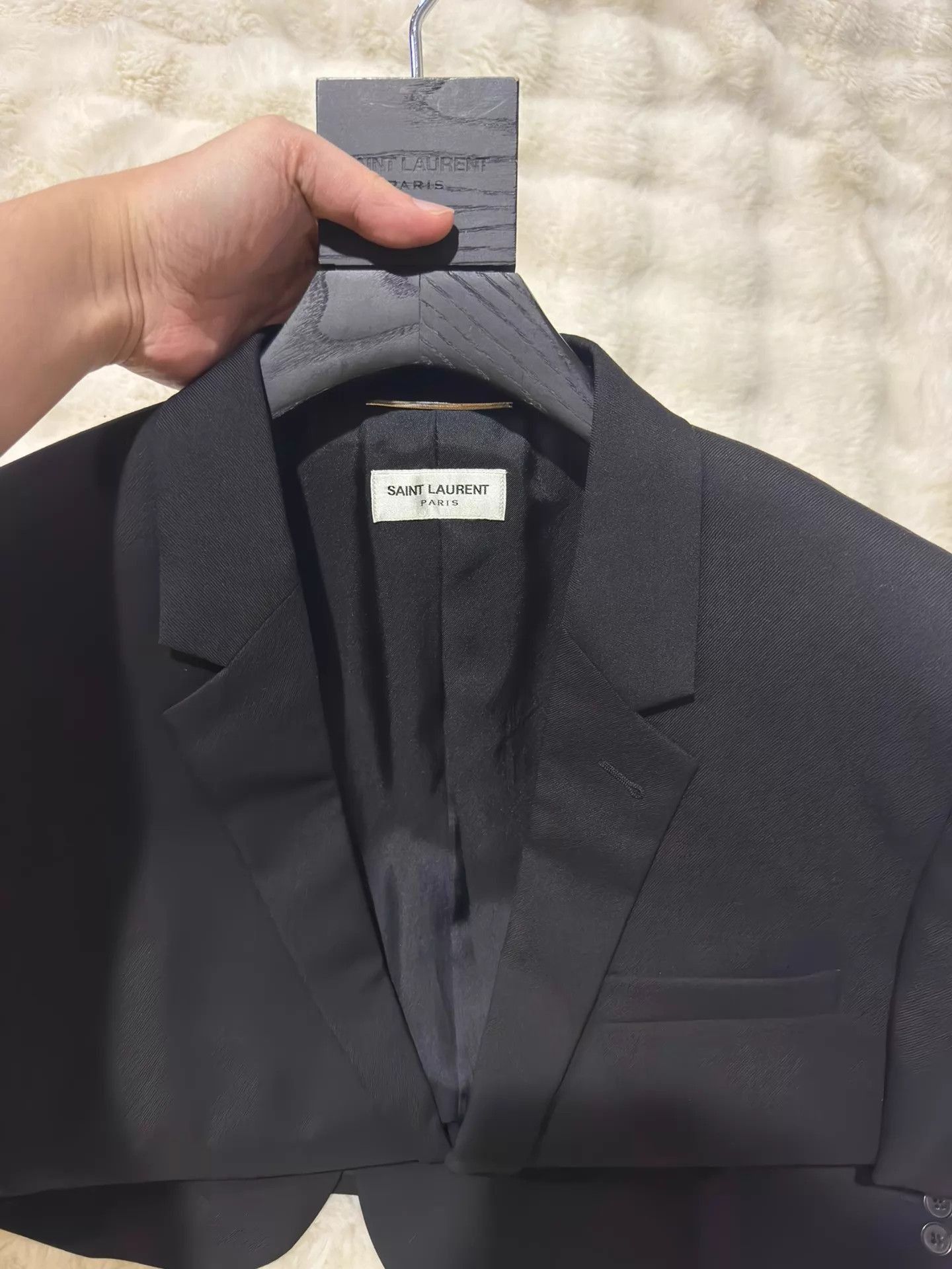 Saint Laurent Paris Black Blazer with Leather Elbow Patches - XL Size US XL / EU 56 / 4 - 3 Thumbnail