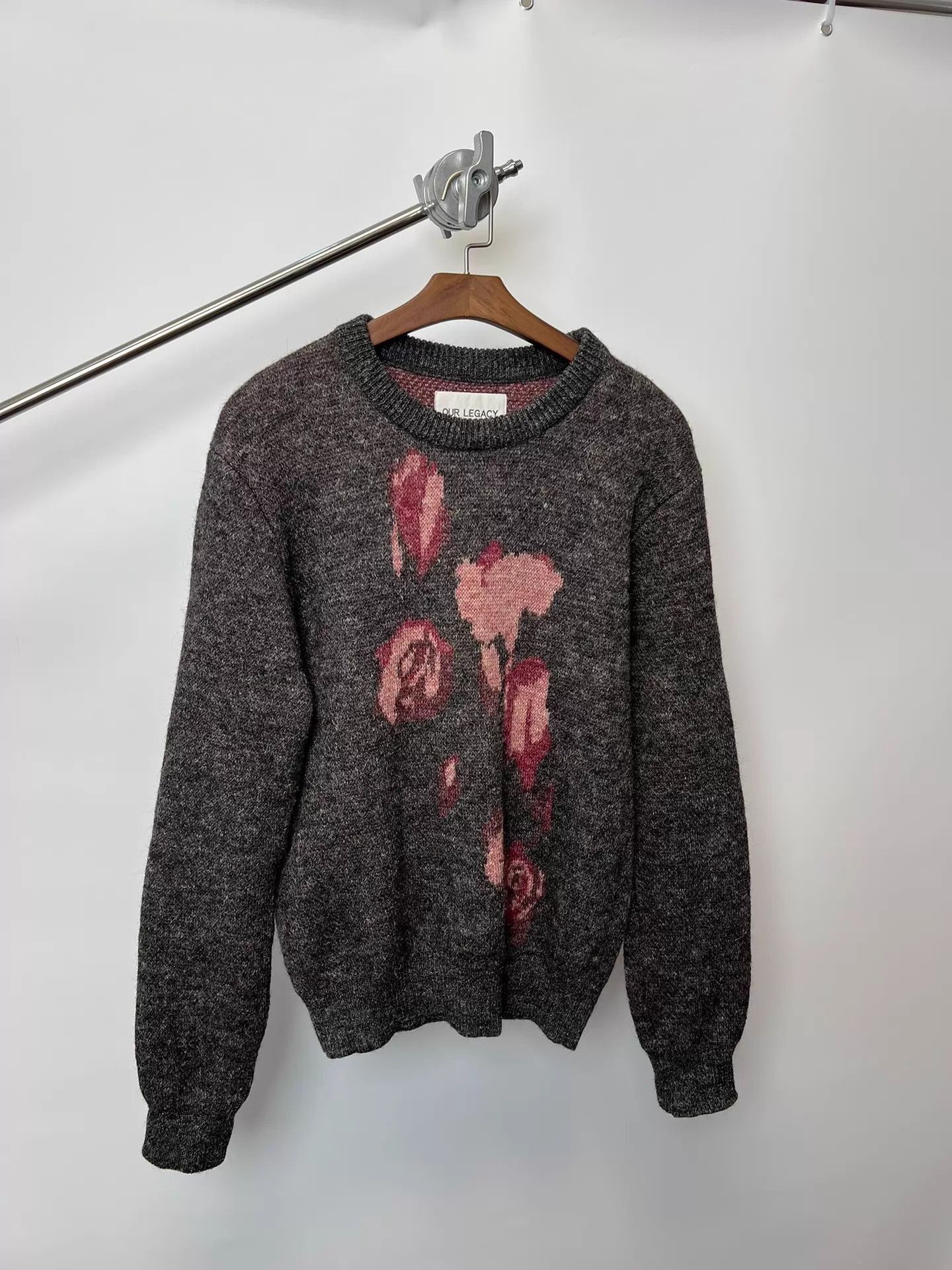 Our Legacy Brown Floral Pattern Knit Sweater Size S Size US S / EU 44-46 / 1 - 2 Thumbnail
