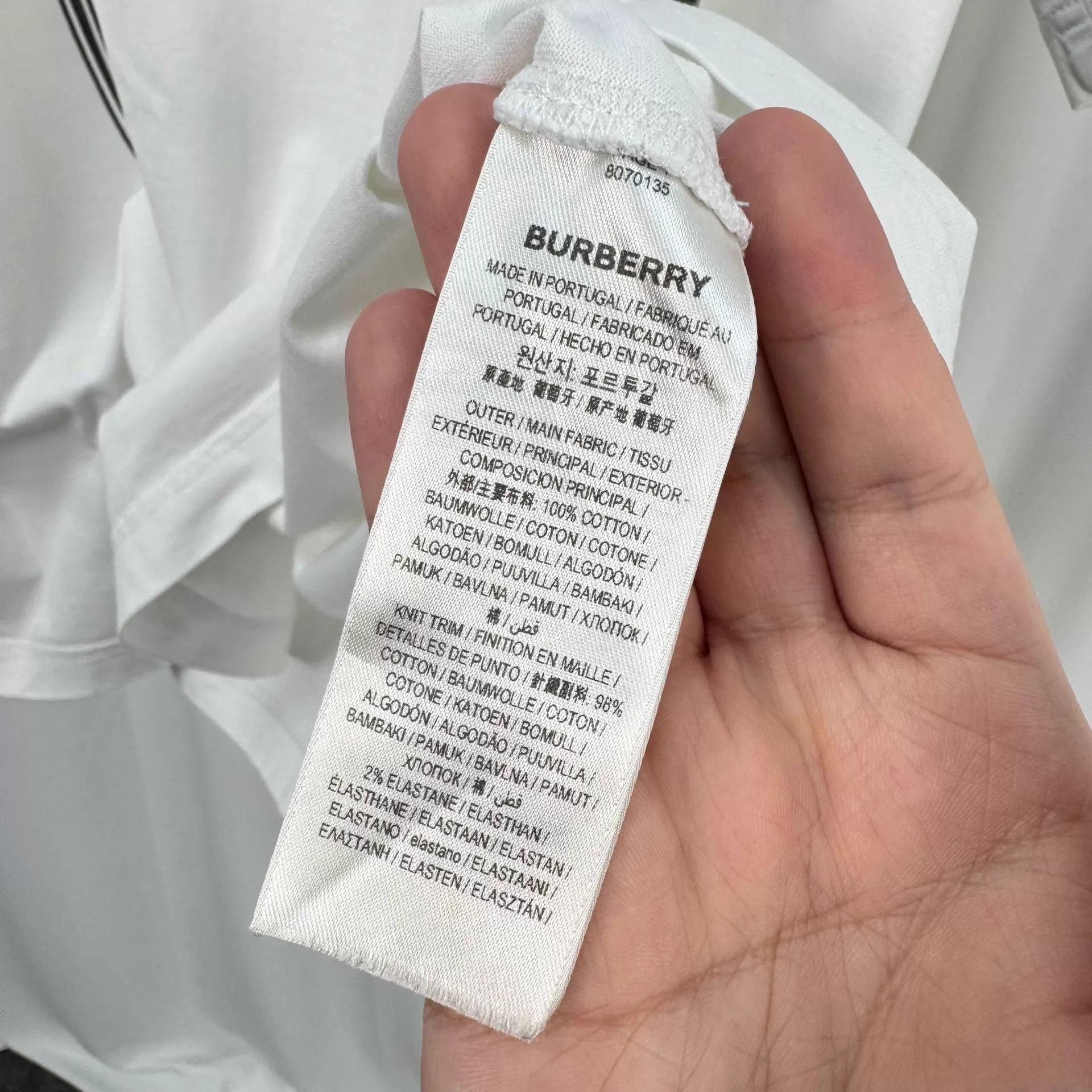 Burberry White Graphic Short Sleeve T-Shirt Size US M / EU 48-50 / 2 - 6 Thumbnail