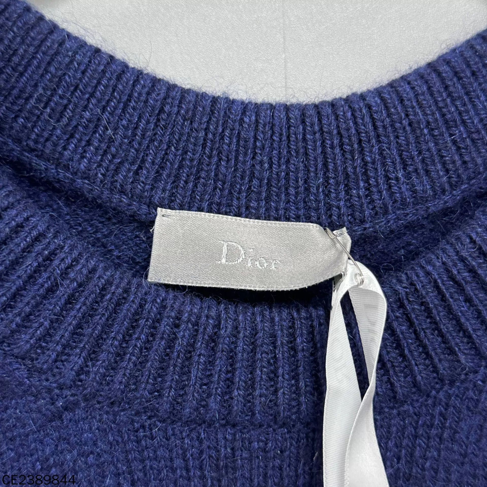 Dior Blue Sleeveless Knit Vest with Graphic Design Size US M / EU 48-50 / 2 - 6 Thumbnail