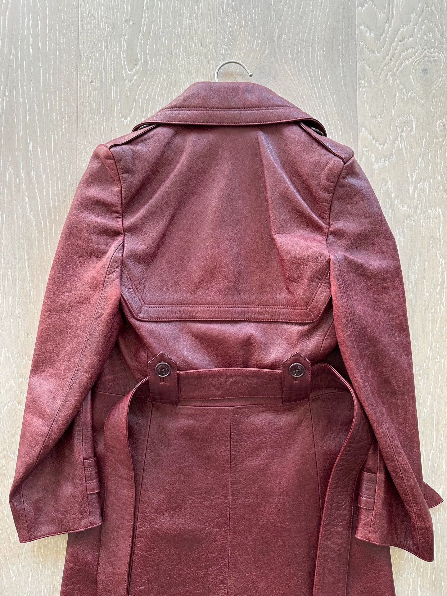 Vetements Red Leather Long Coat - Size S Size US S / EU 44-46 / 1 - 4 Thumbnail